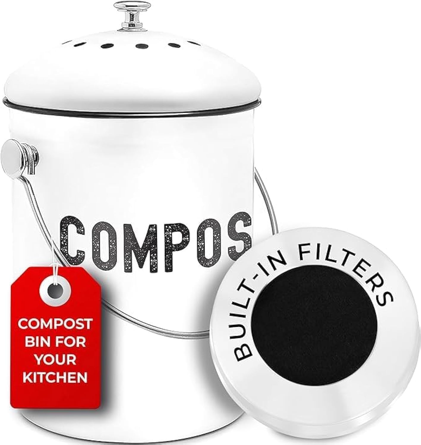 Kitchen Compost Bin for Kicthen Countertops