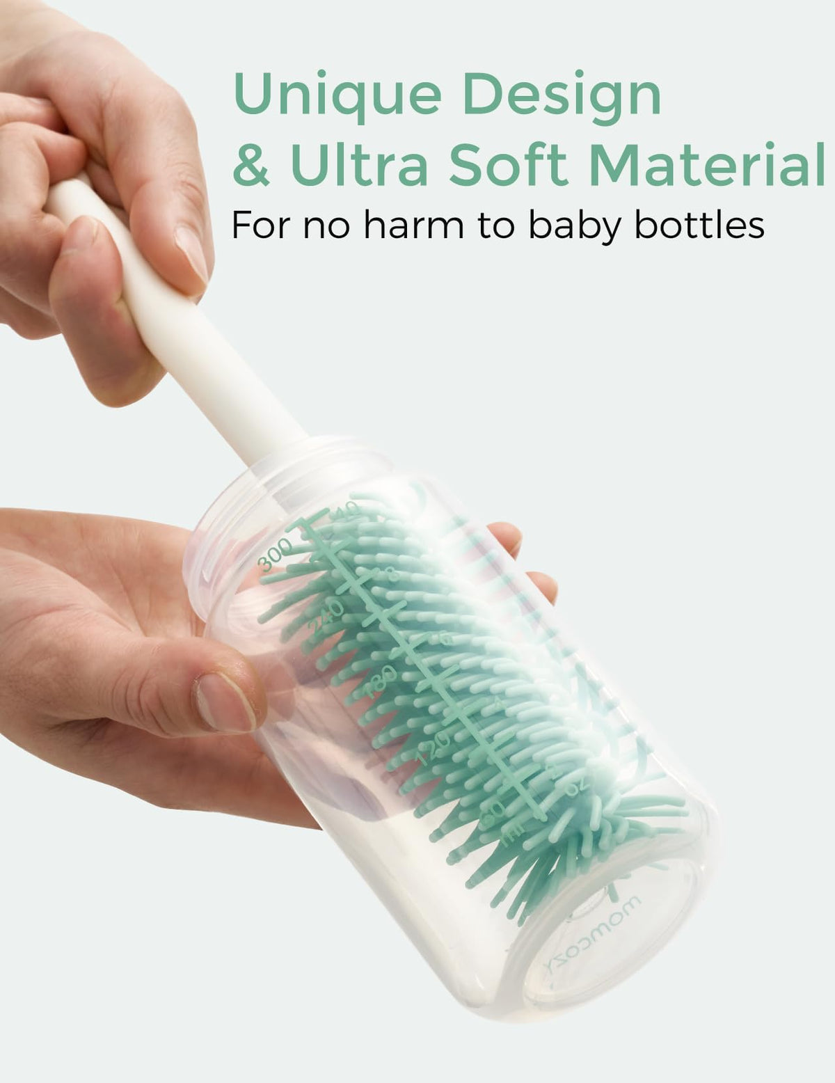 7-in-1 Baby Bottle Brush Set with Drying Rack, Pink - ModHome Supplies