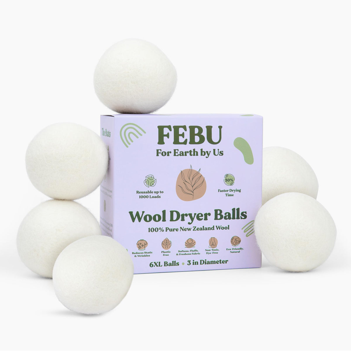 Wool Dryer Balls (6 Count)
