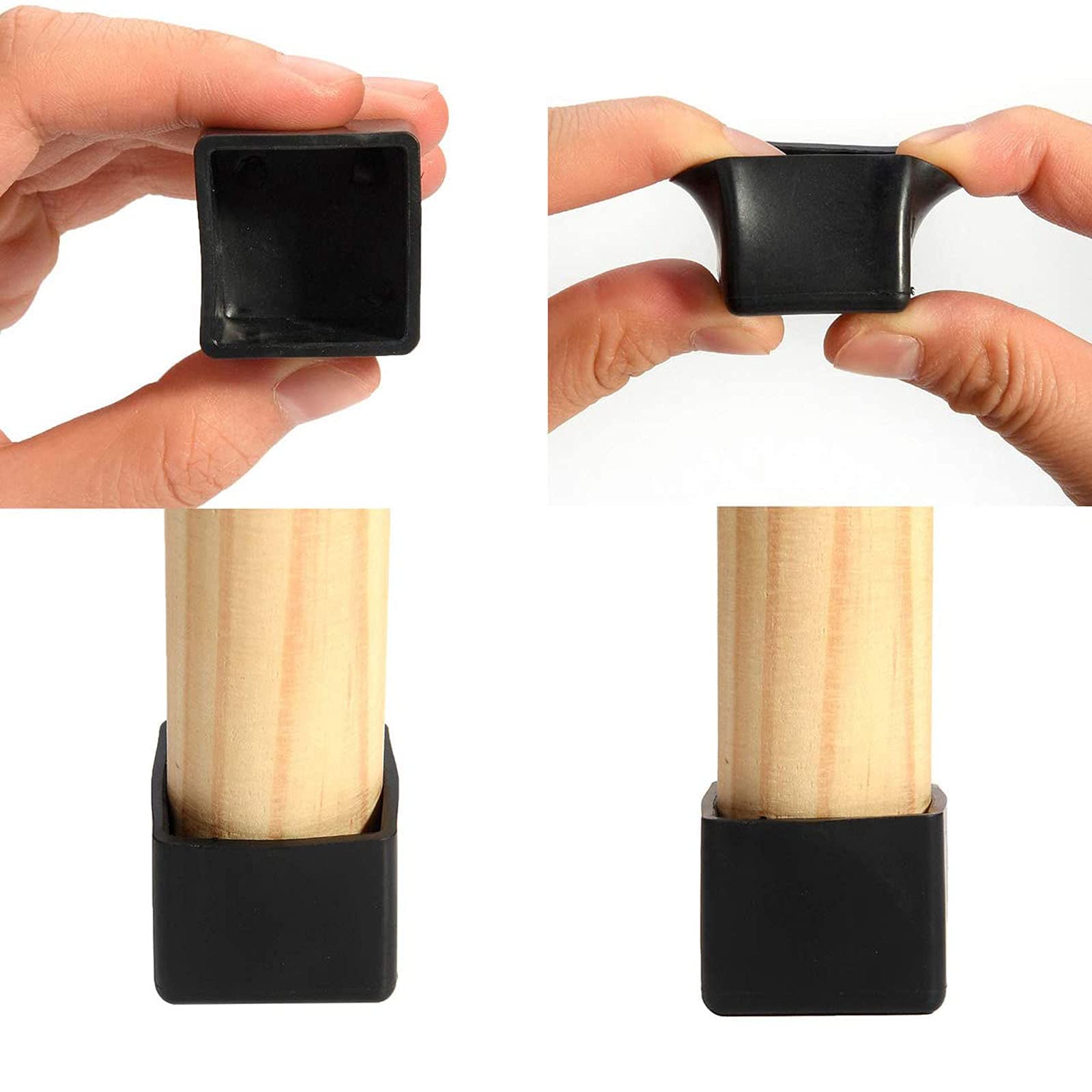 16 Pcs Black Square Anti (16 Count)