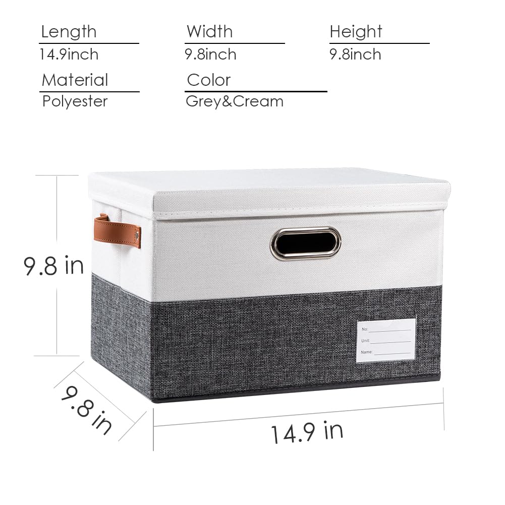Foldable Storage Bins with Lids [3 (3 Count)