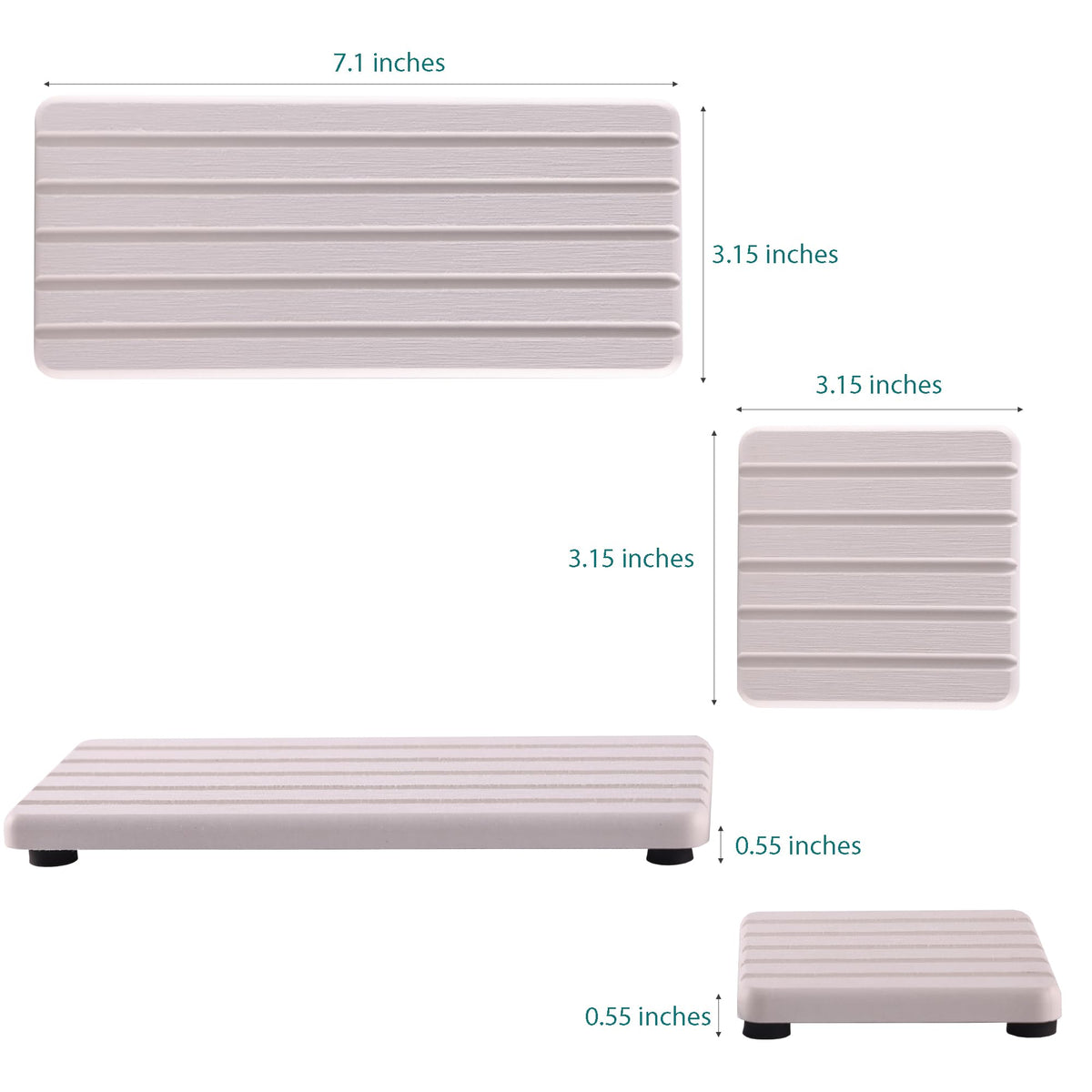 Set of 4 Water Absorbent Diatomite Coasters (4 Count)