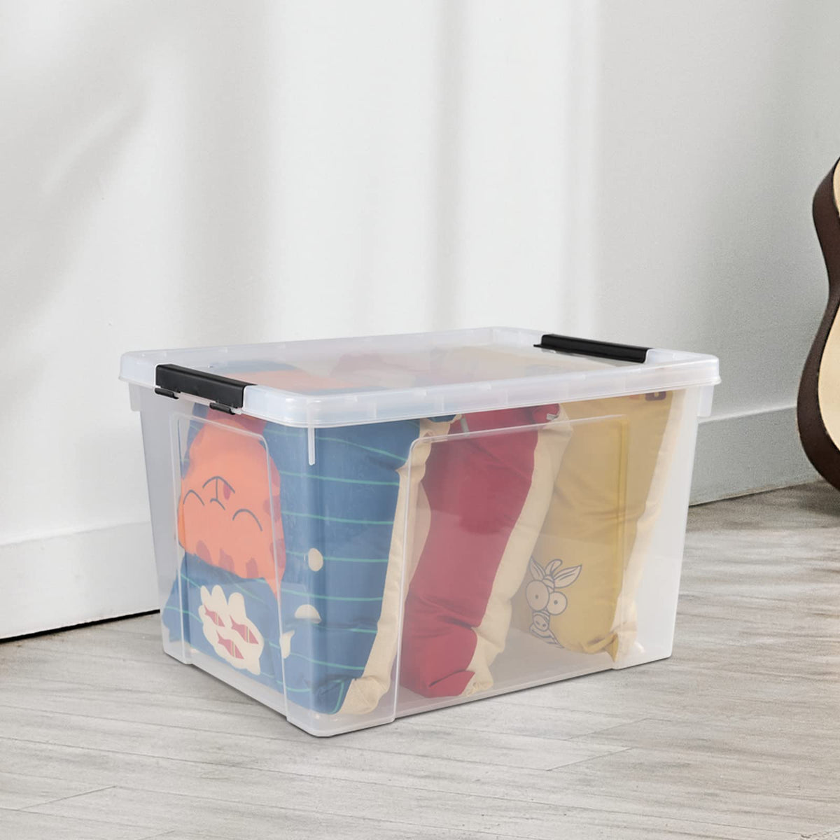 4 Pack Clear Storage Latch Bin with Lid (4 Count)
