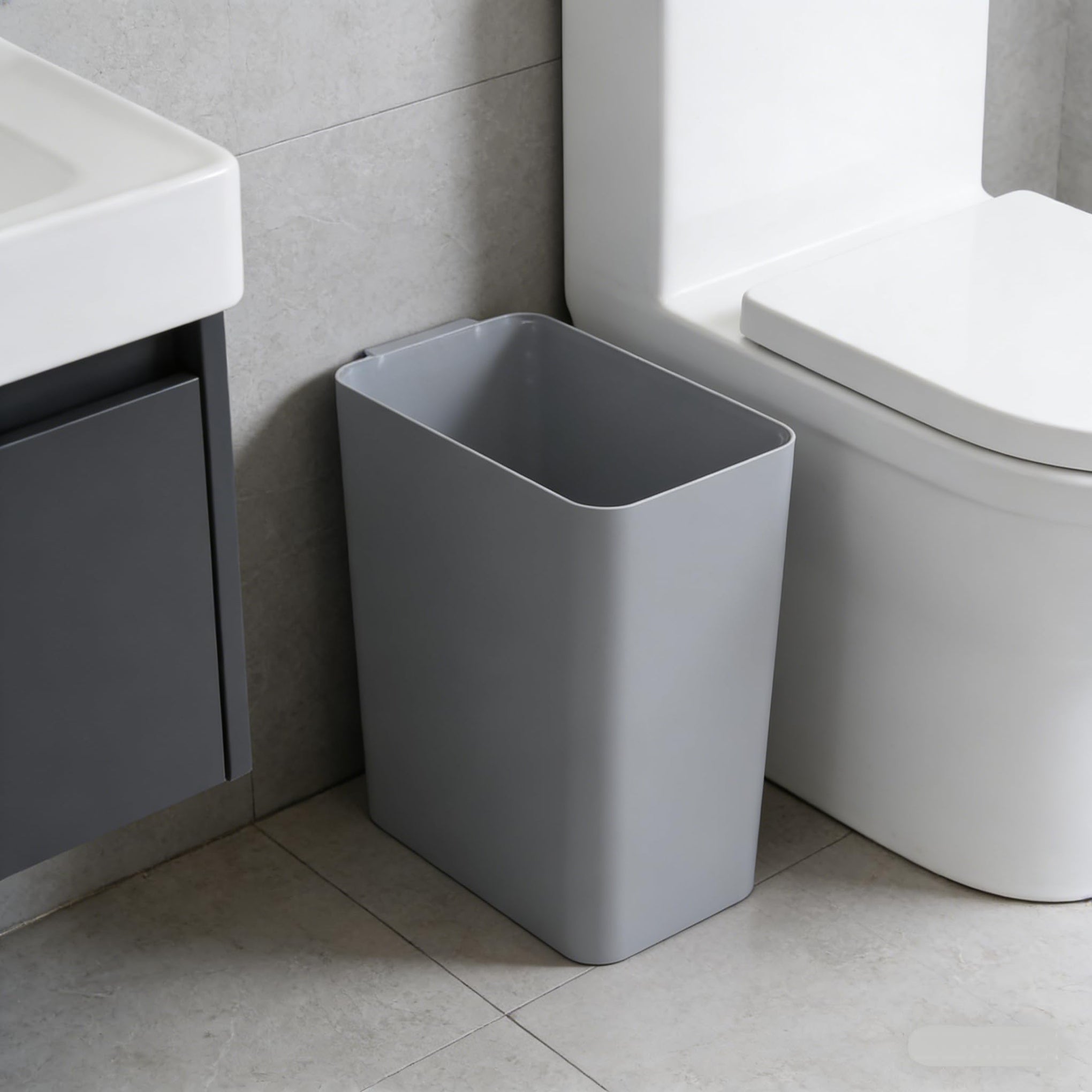 Pack of 3 Rectangular Office Wastebasket Trash Can (3 Count)