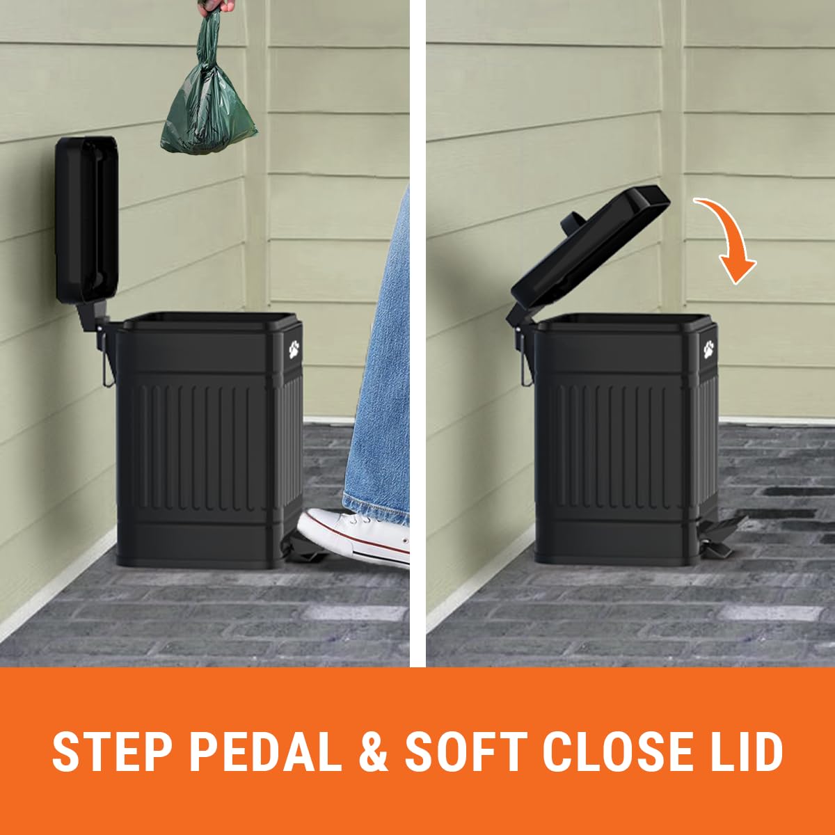 Dog Poop Trash Can Outside (30 Count)