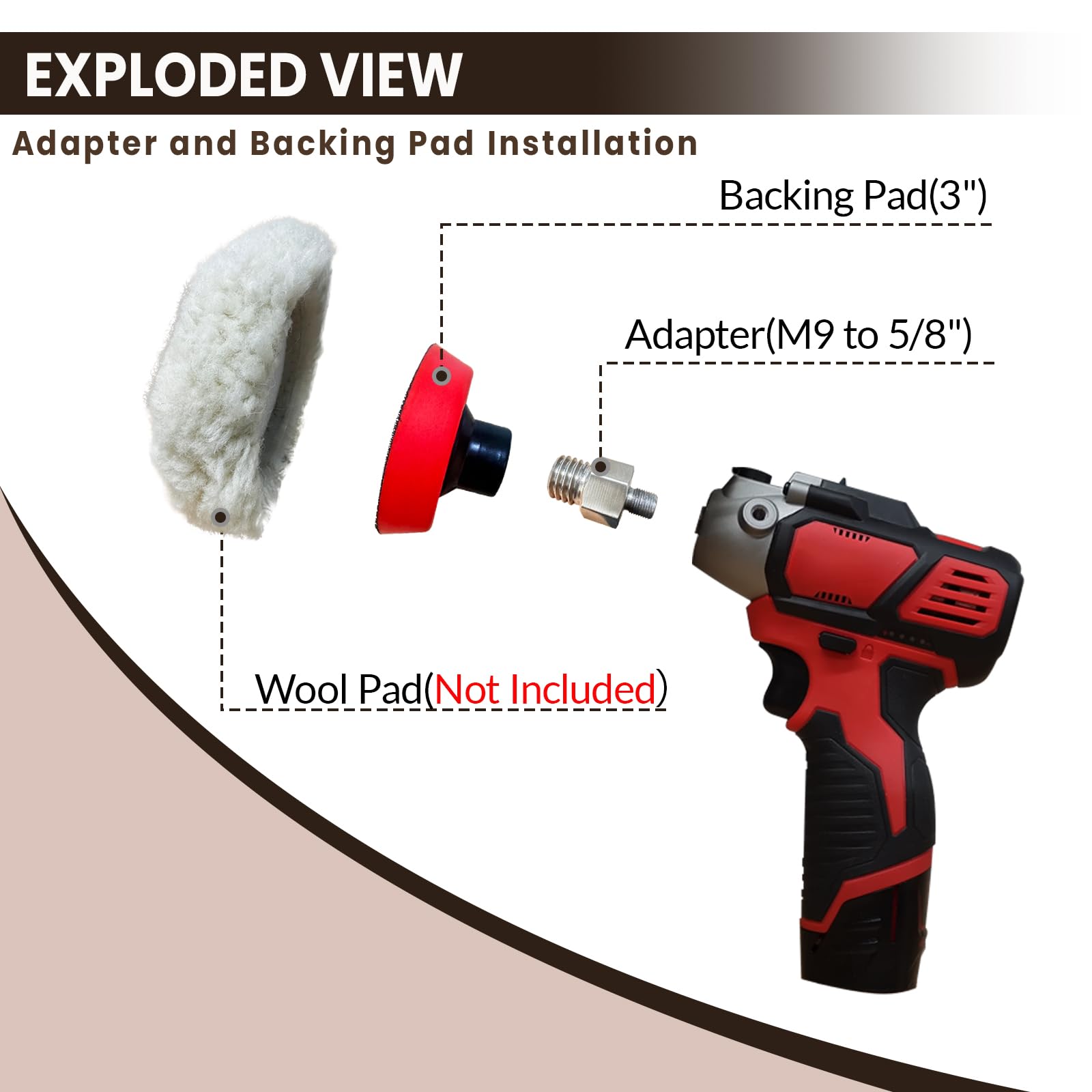 Buffing Polishing Kit for Milwaukee M12 Polisher (2 Count)