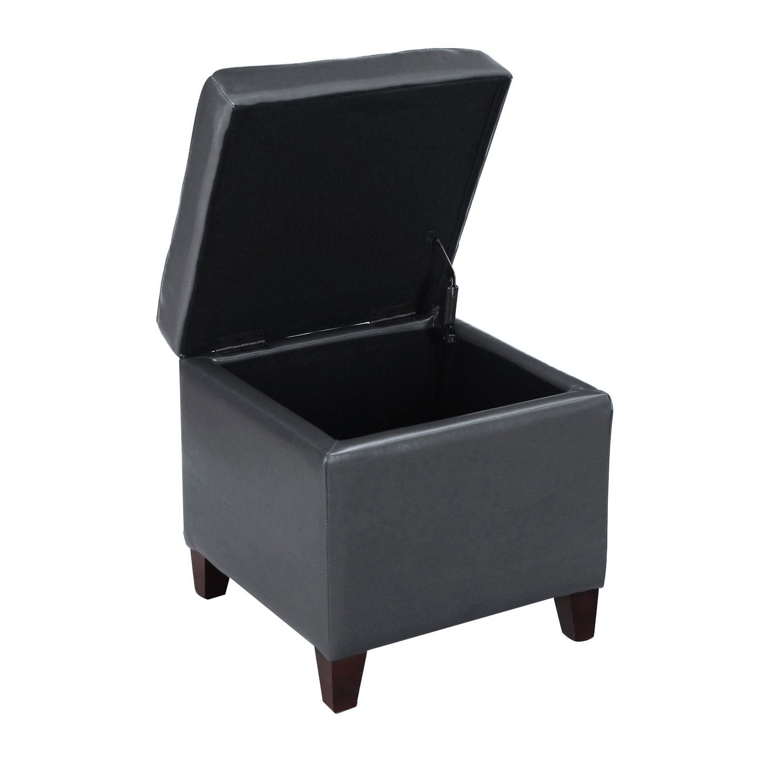 Bonded Leather Square Tufted Cubic Cube Storage Footstool