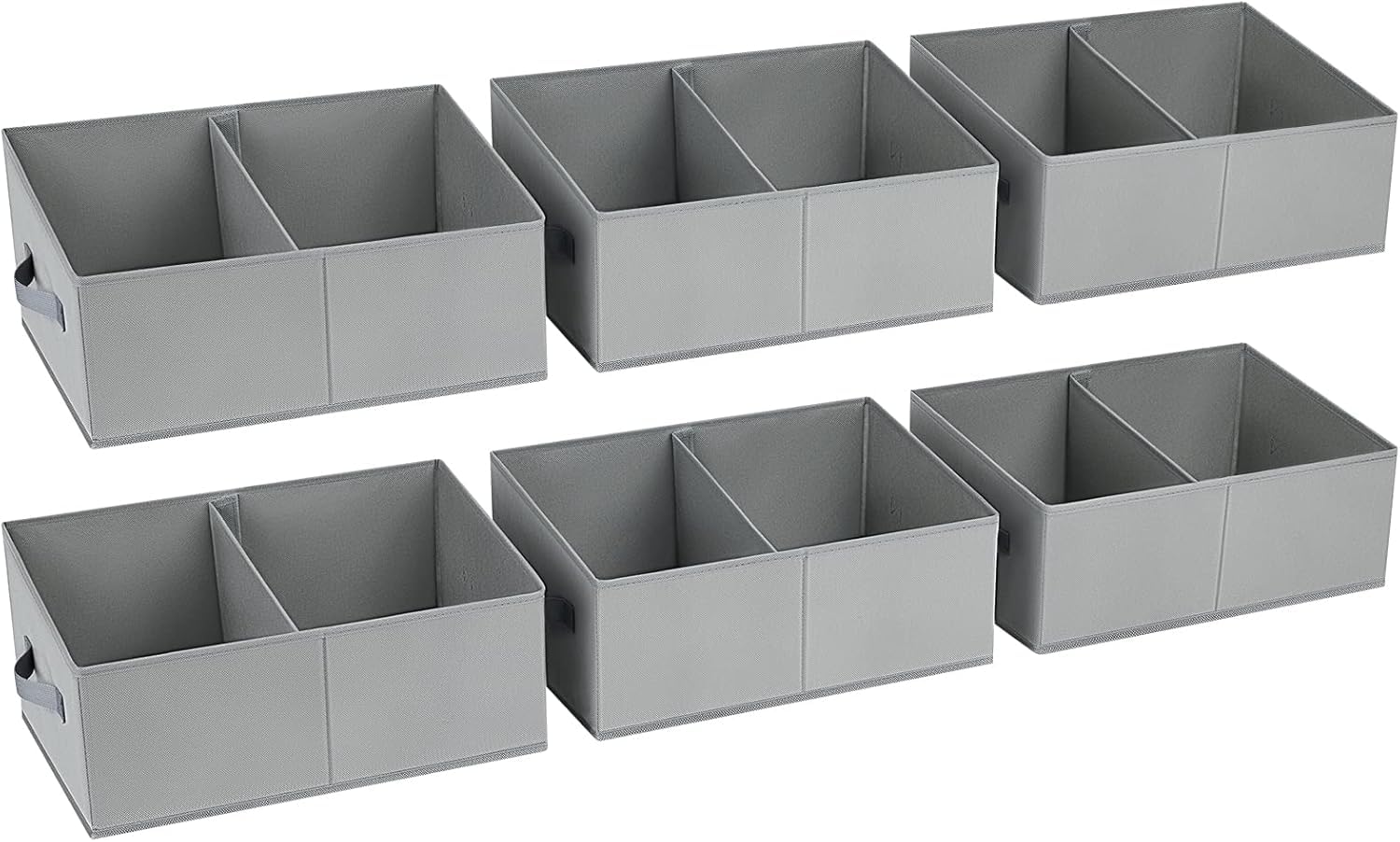 Trapezoid Storage Bins for clothes (6 Count)