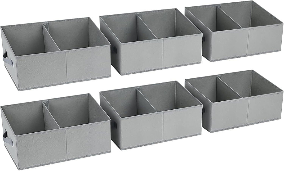 Trapezoid Storage Bins for clothes (6 Count)