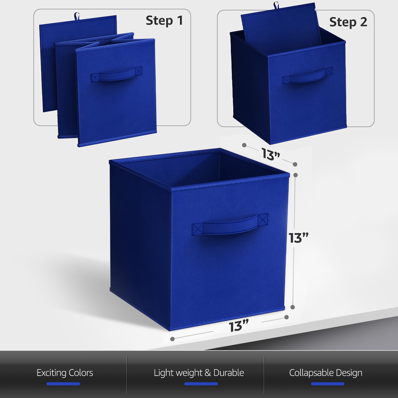 13 Inch Collapsible Fabric Storage Cubes (8 Count)