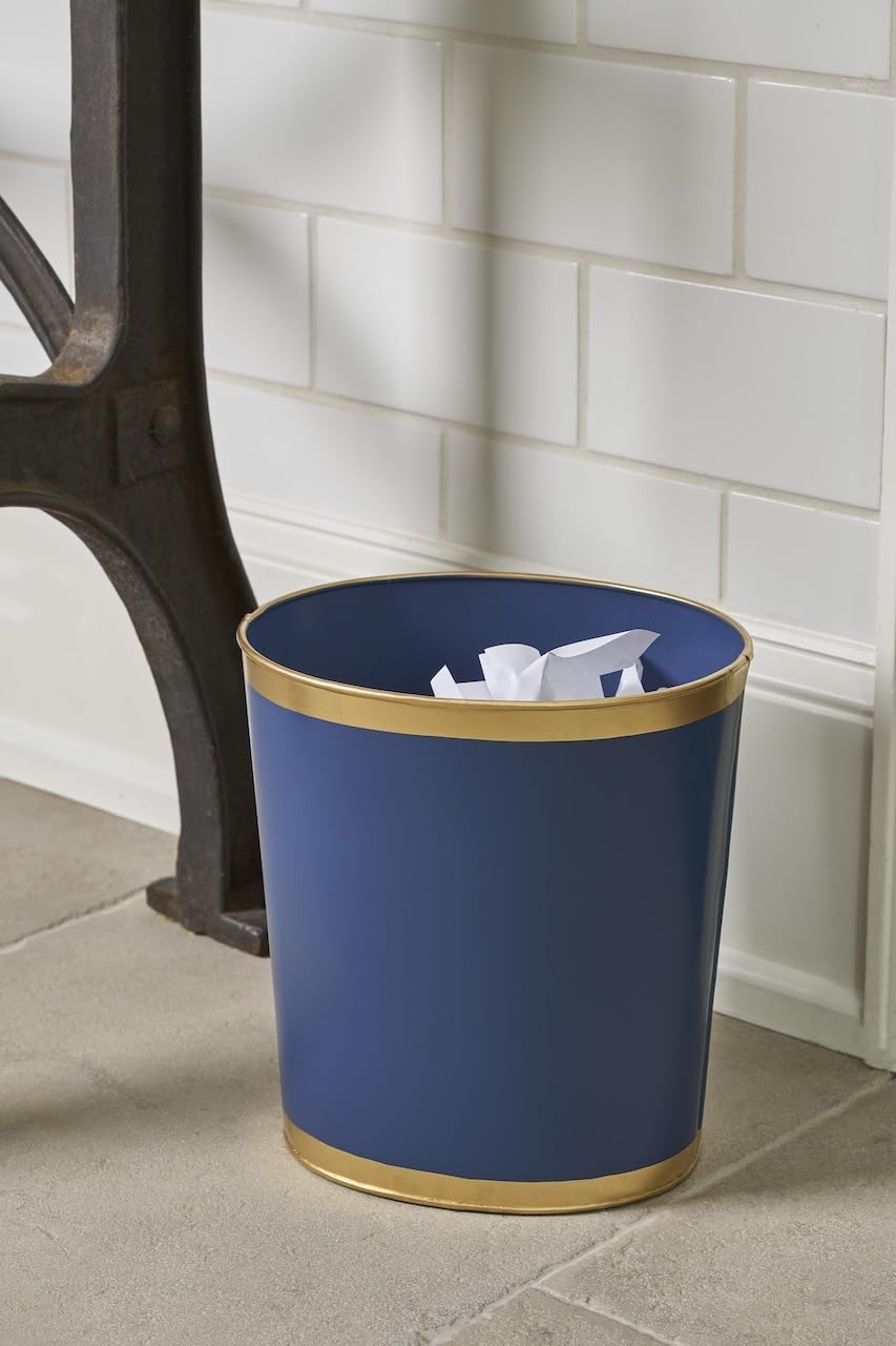 Mattie Line Oval Wastebasket & Garbage Bin