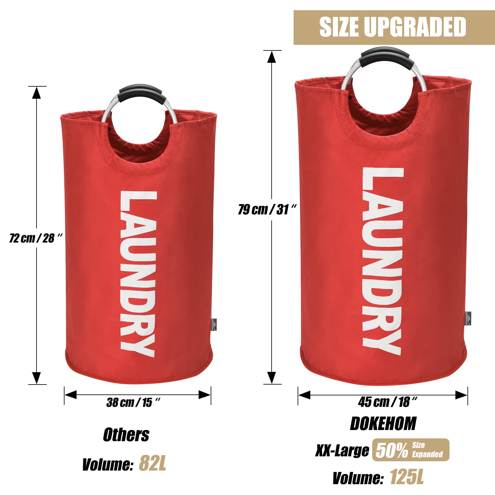 125L X Large Collapsible Washing Laundry Basket Bag - ModHome Supplies