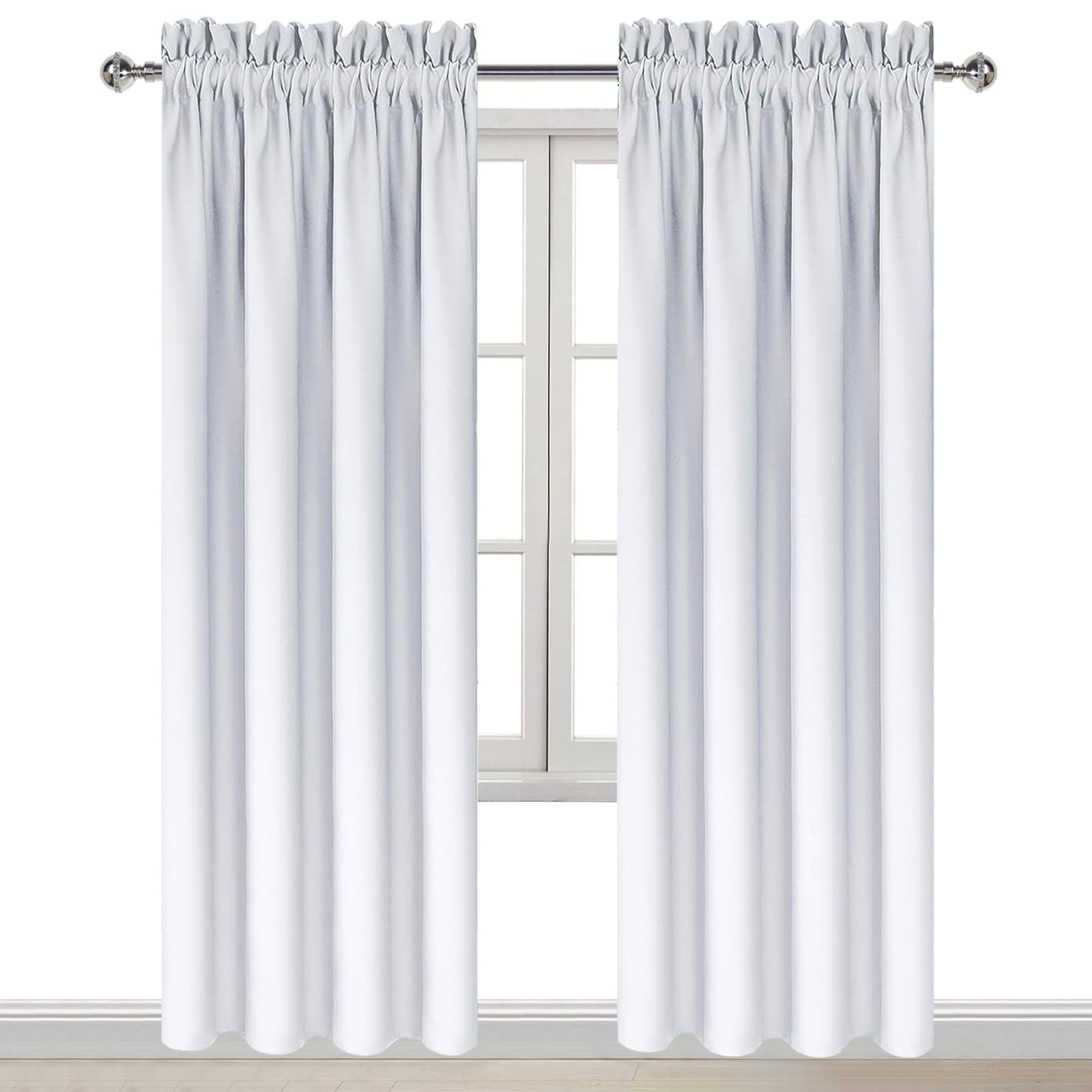 Blackout Curtains for Bedroom Living Room 42 x 84 Inch Long 2 Panels (2 Count)