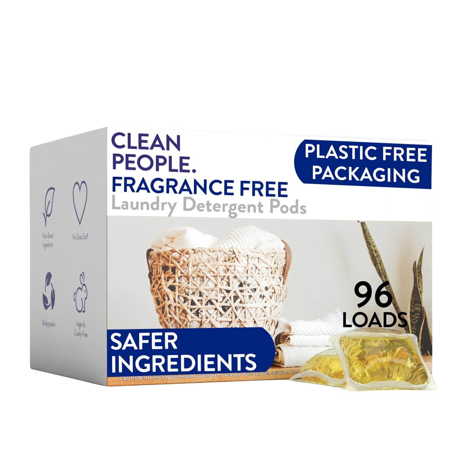 Fragrance Free Laundry Detergent Pods (96 Count)