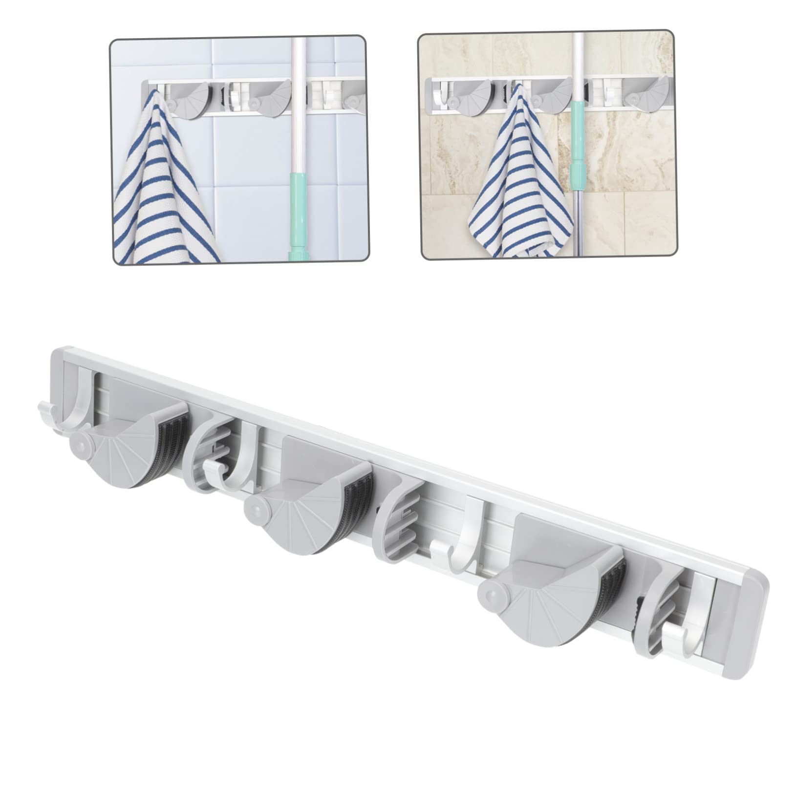 Space Aluminum Mop Holder and Broom Organizer Nail