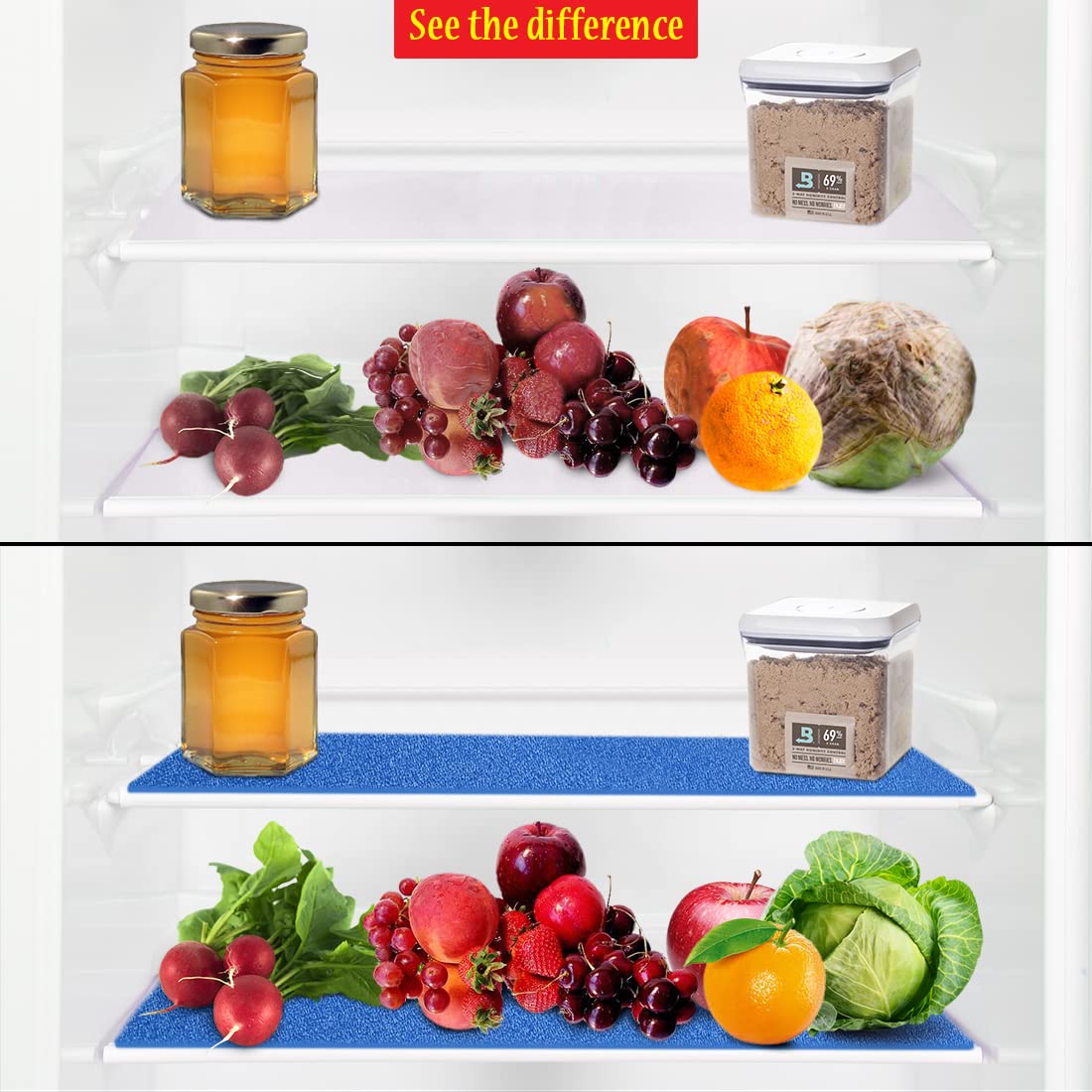 Fruit & Veggie Life Extender Liner for Fridge Refrigerator Drawers (5 Sq Ft)