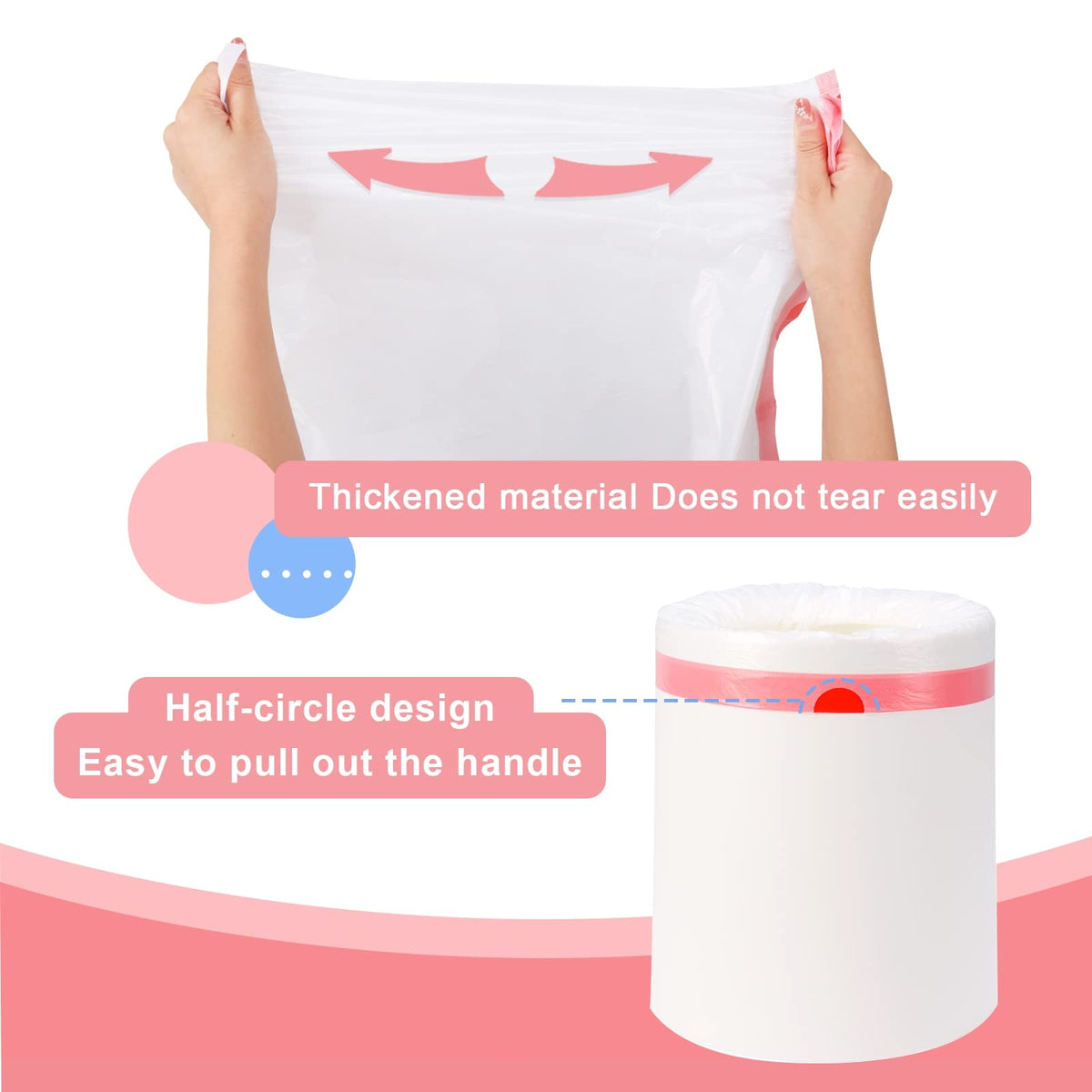 Small Trash Bag 4 Gallon Drawstring Garbage Bags For Small Trash Cans 2 (100 Count)