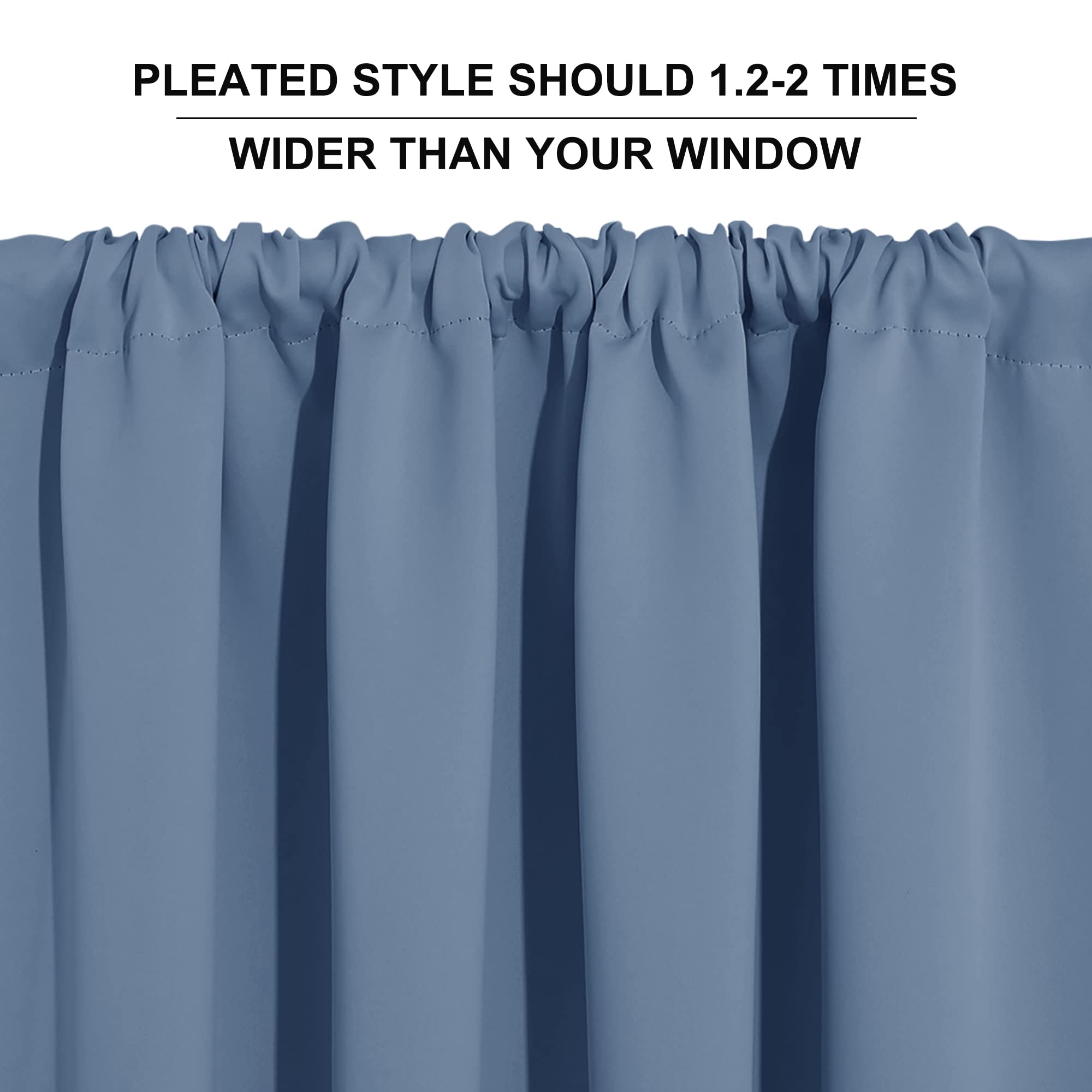 Short Blackout Curtains for Bedroom (2 Count)