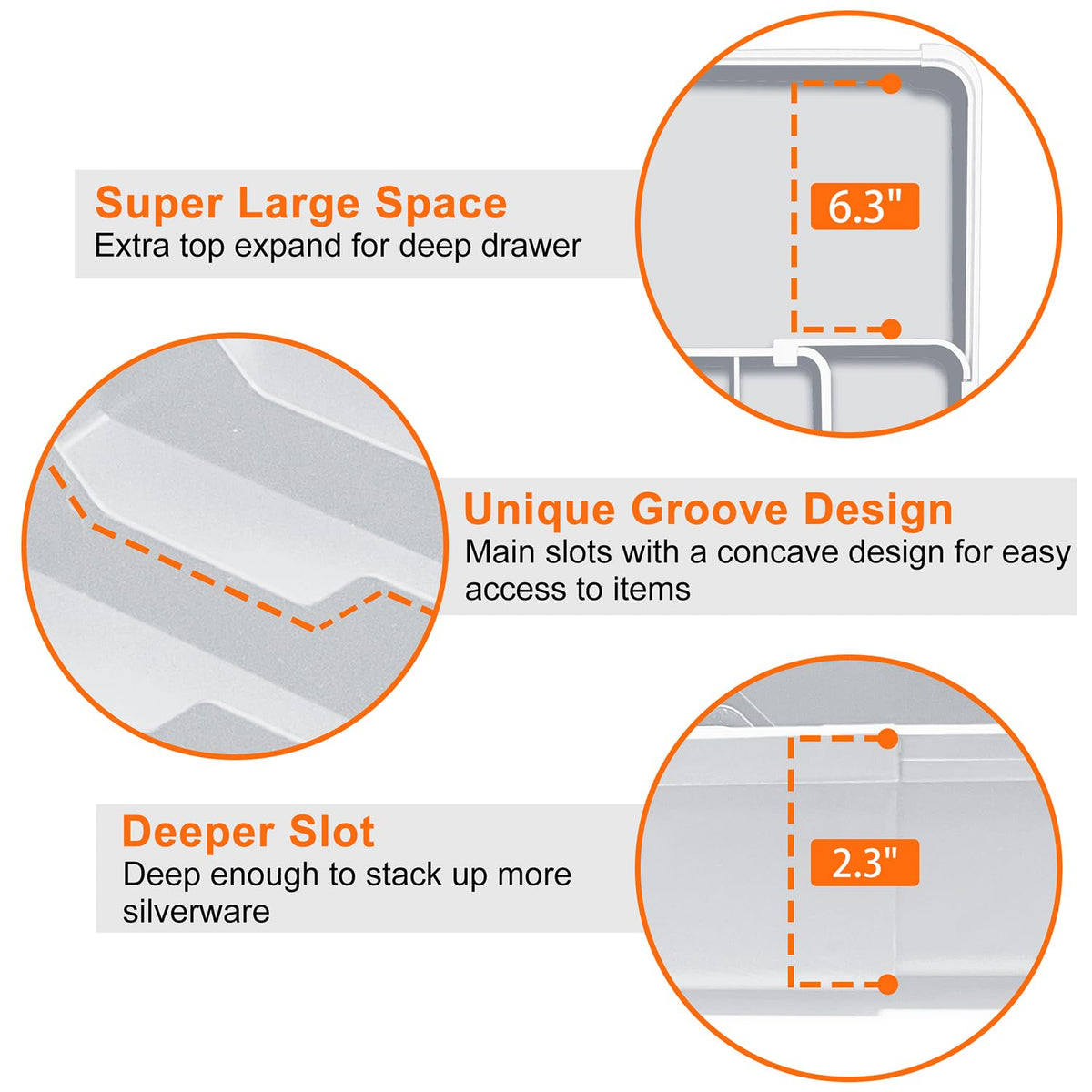 Silverware Drawer Organizer Tray