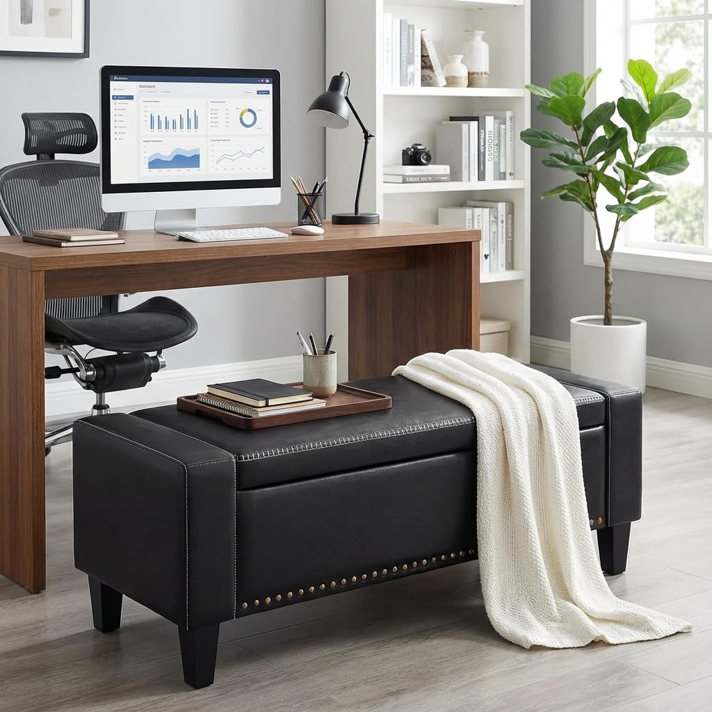 49''W Storage Ottoman Bench