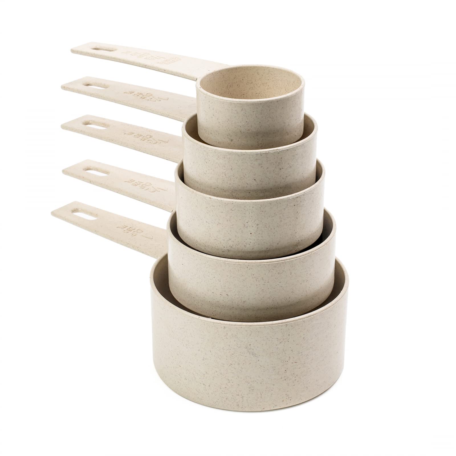 Cream Wheat Straw Measuring Cups Spoons Set Cooking Baking Tools 10pc