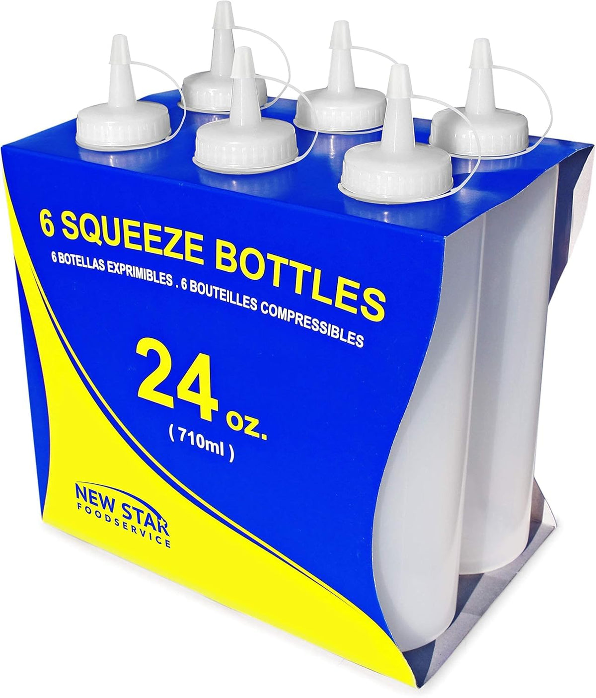 24 oz Clear Squeeze Bottle