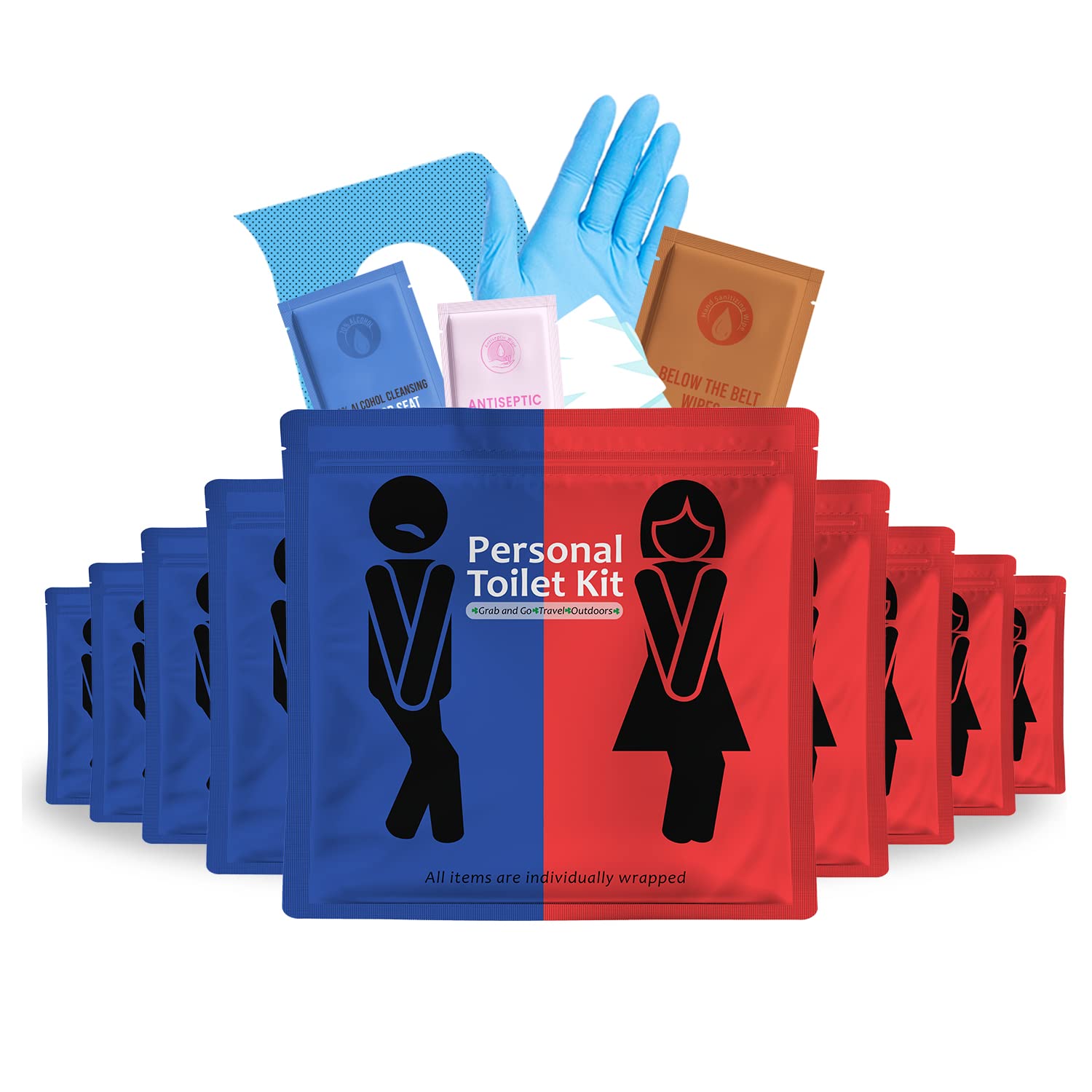 Personal Toilet Kit To Go (10 Count)