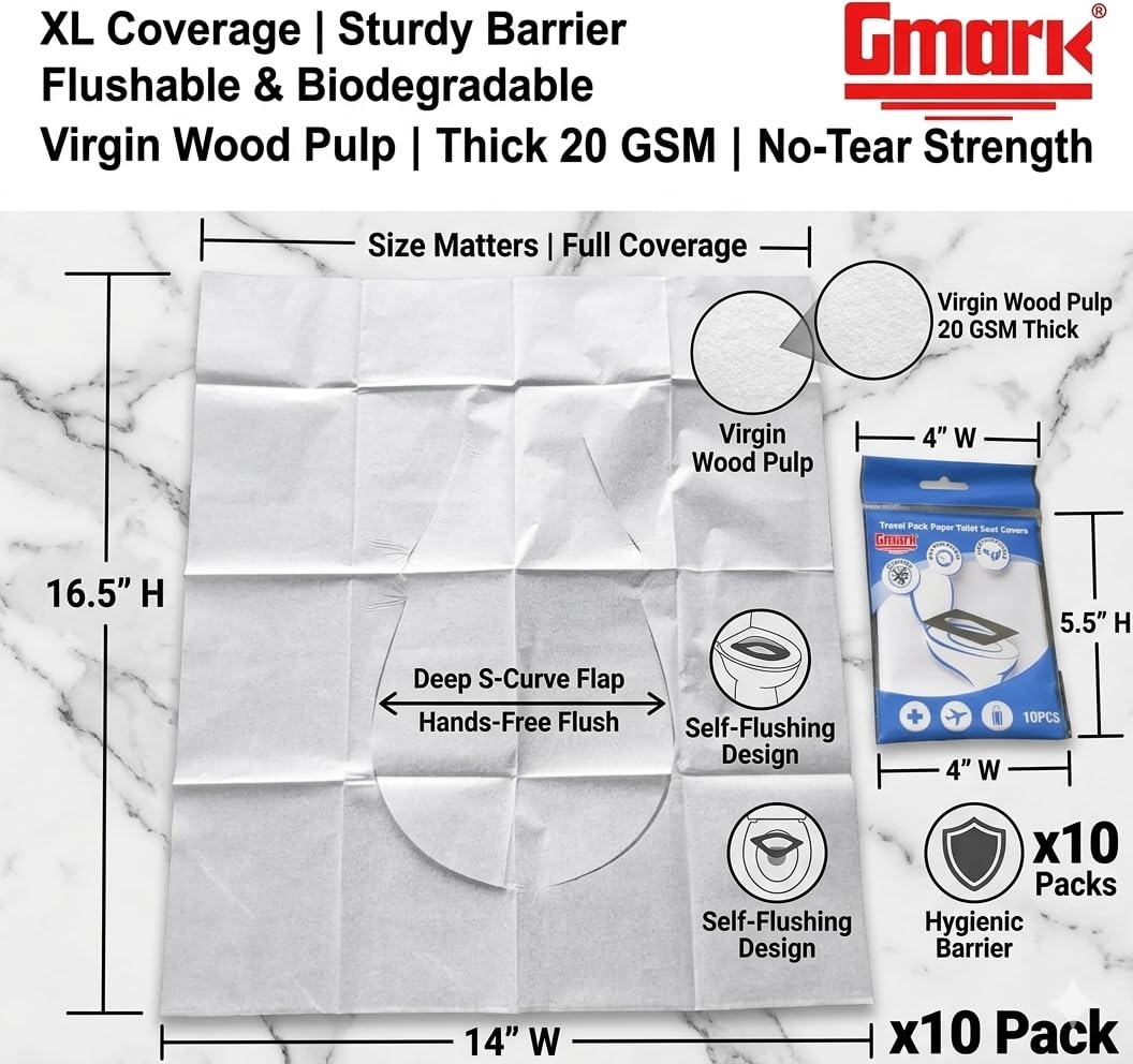 XL Flushable Toilet Seat Covers (100 Count)
