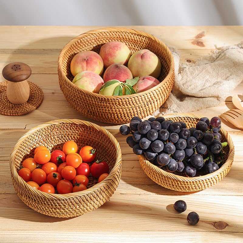 Rattan Bread Basket (3 Count)