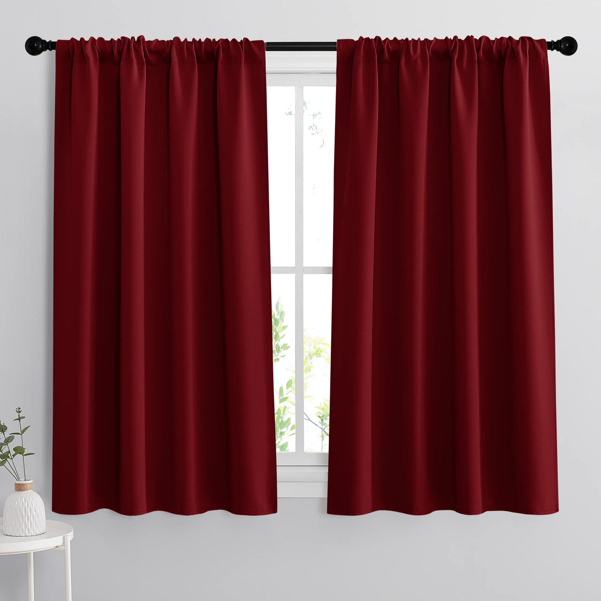 Blackout Curtains for Bedroom Living Room Nursery 72 inches Long (2 Count)