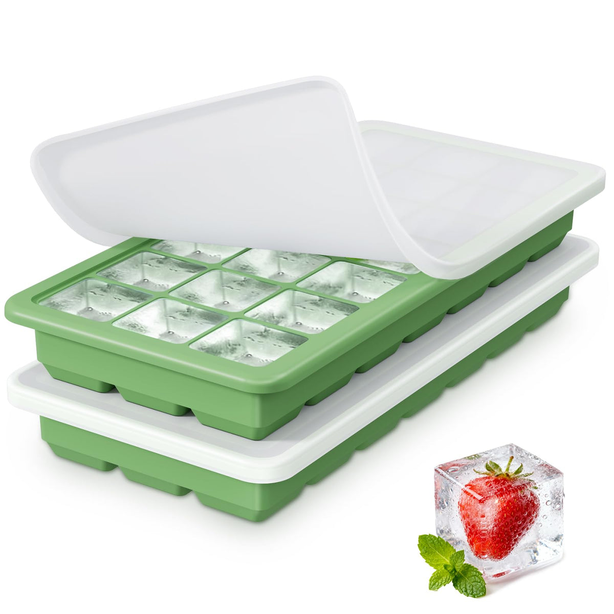 Silicone Ice Cube Trays 42cubes (2 Count)