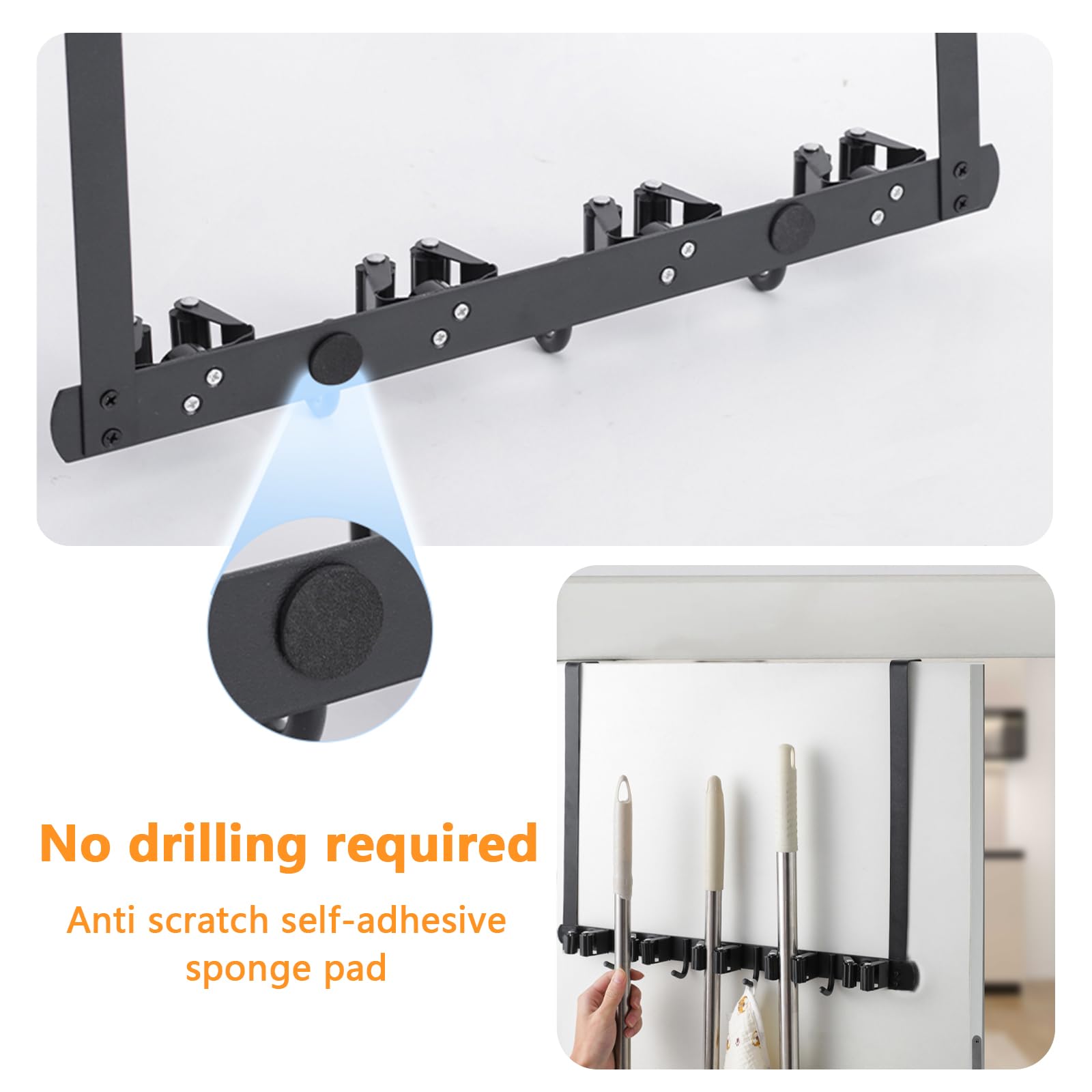 Over The Door Broom Holder