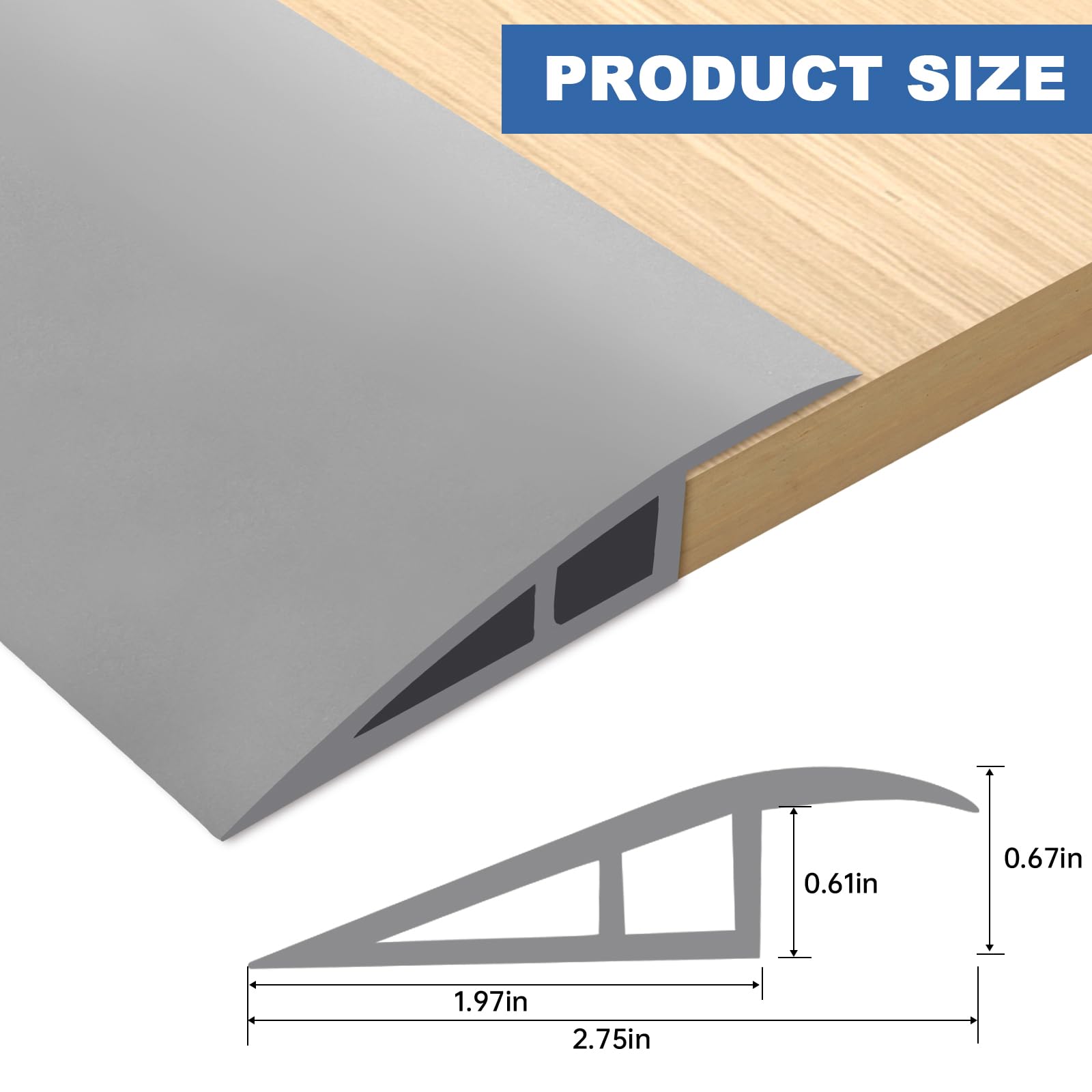 Vinyl Door Threshold Flooring Transition Strip Self Adhesive Carpet Edging Strip for Laminate Doorway Edge Threshold from 2