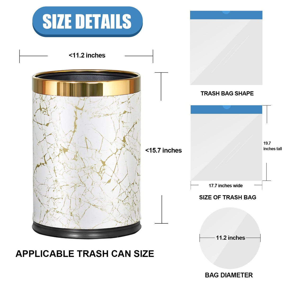 Small Drawstring Trash Bags (60 Count)
