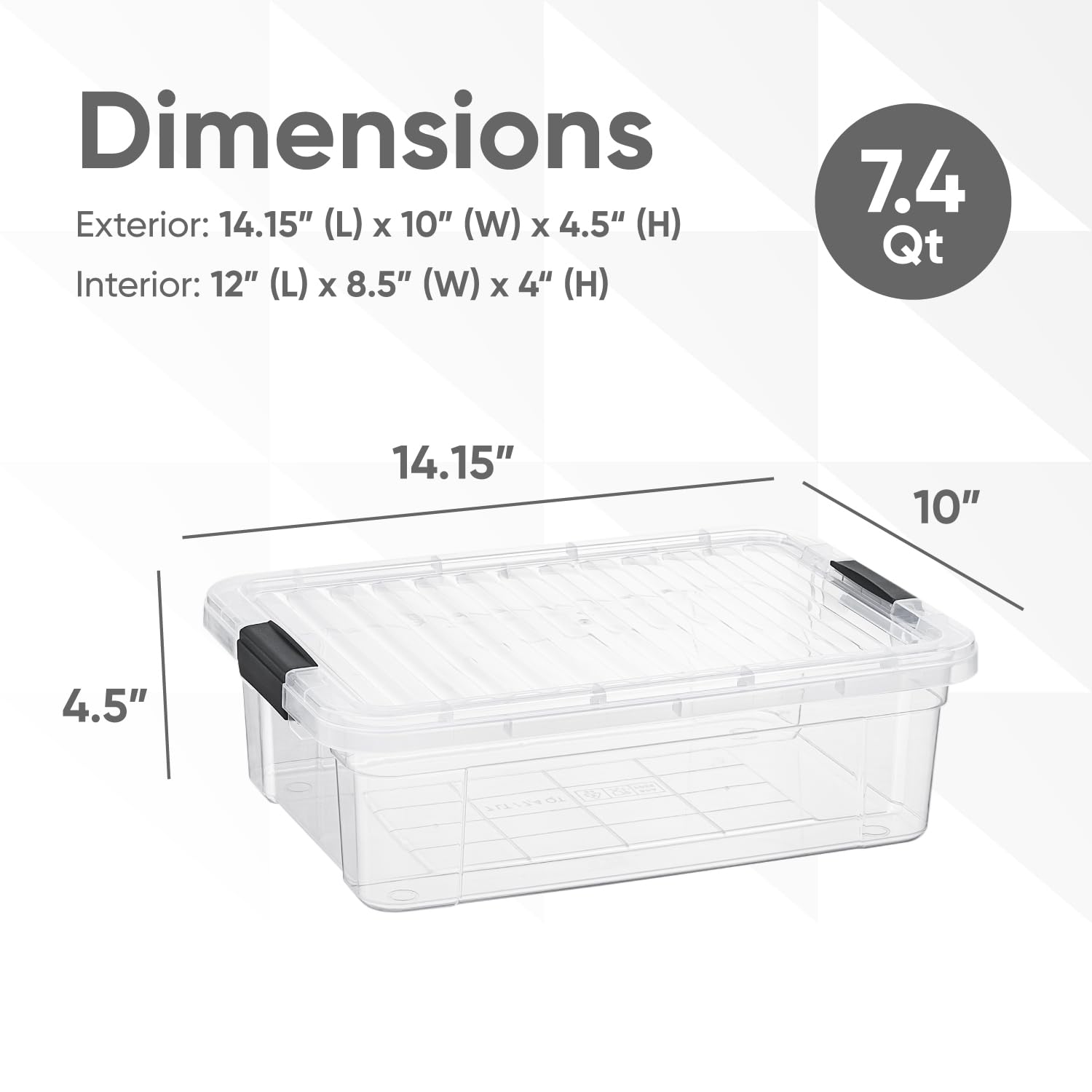 Storage Bins with Lids (2 Count)