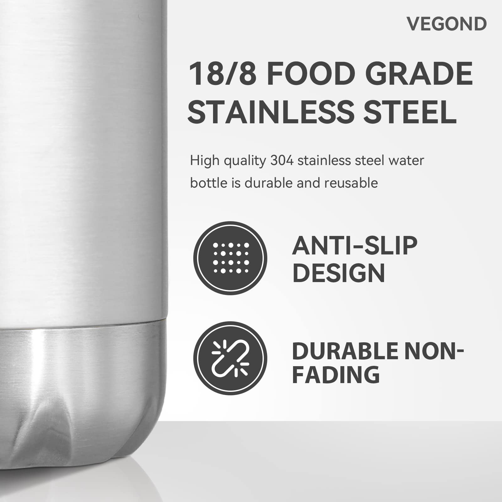 17oz Stainless Steel Water Bottles