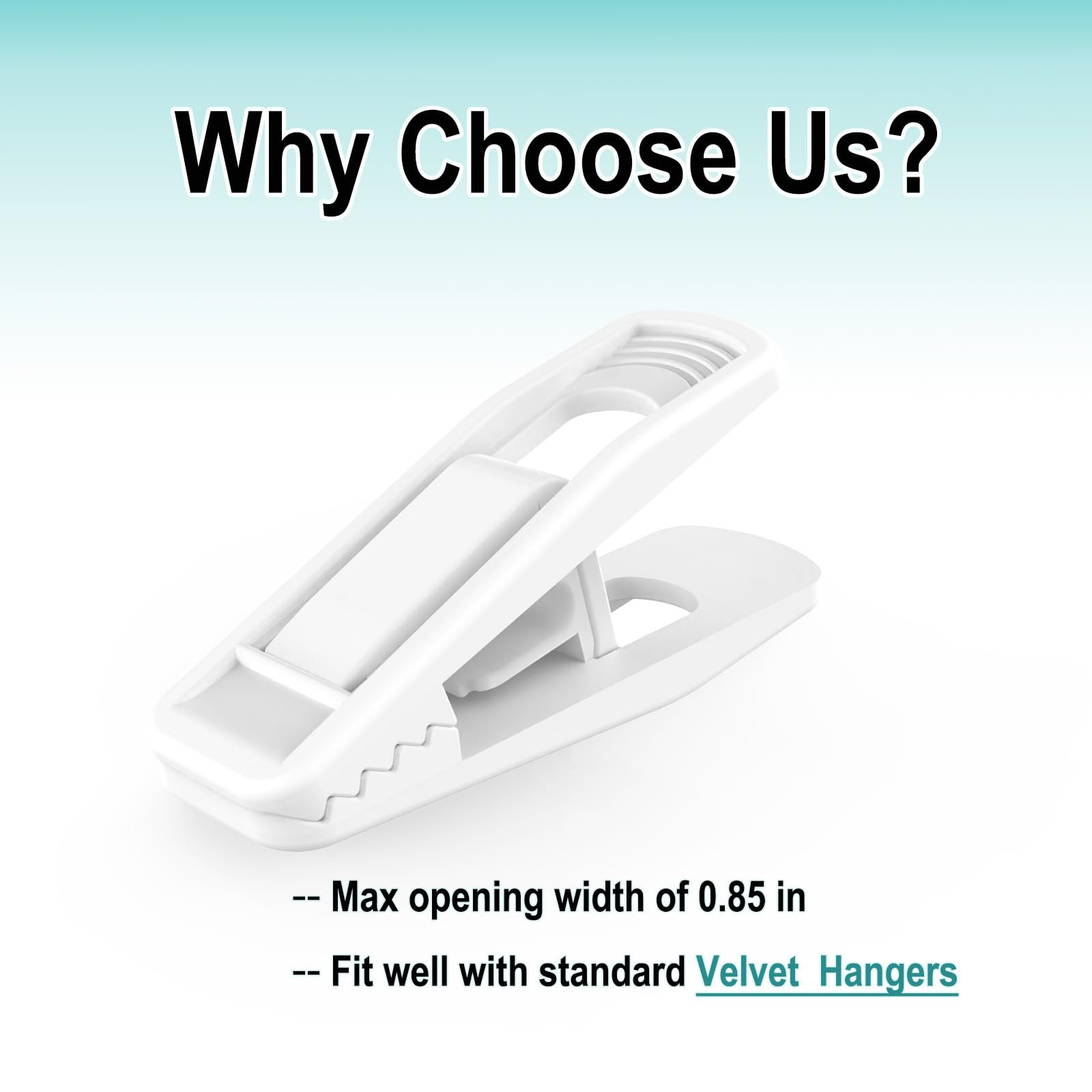 Hanger Clips for Velvet Hangers (40 Count)