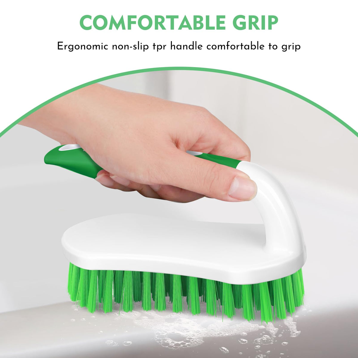 Scrub Brush Stiff Bristle Cleaning Scrubber (4 Count)