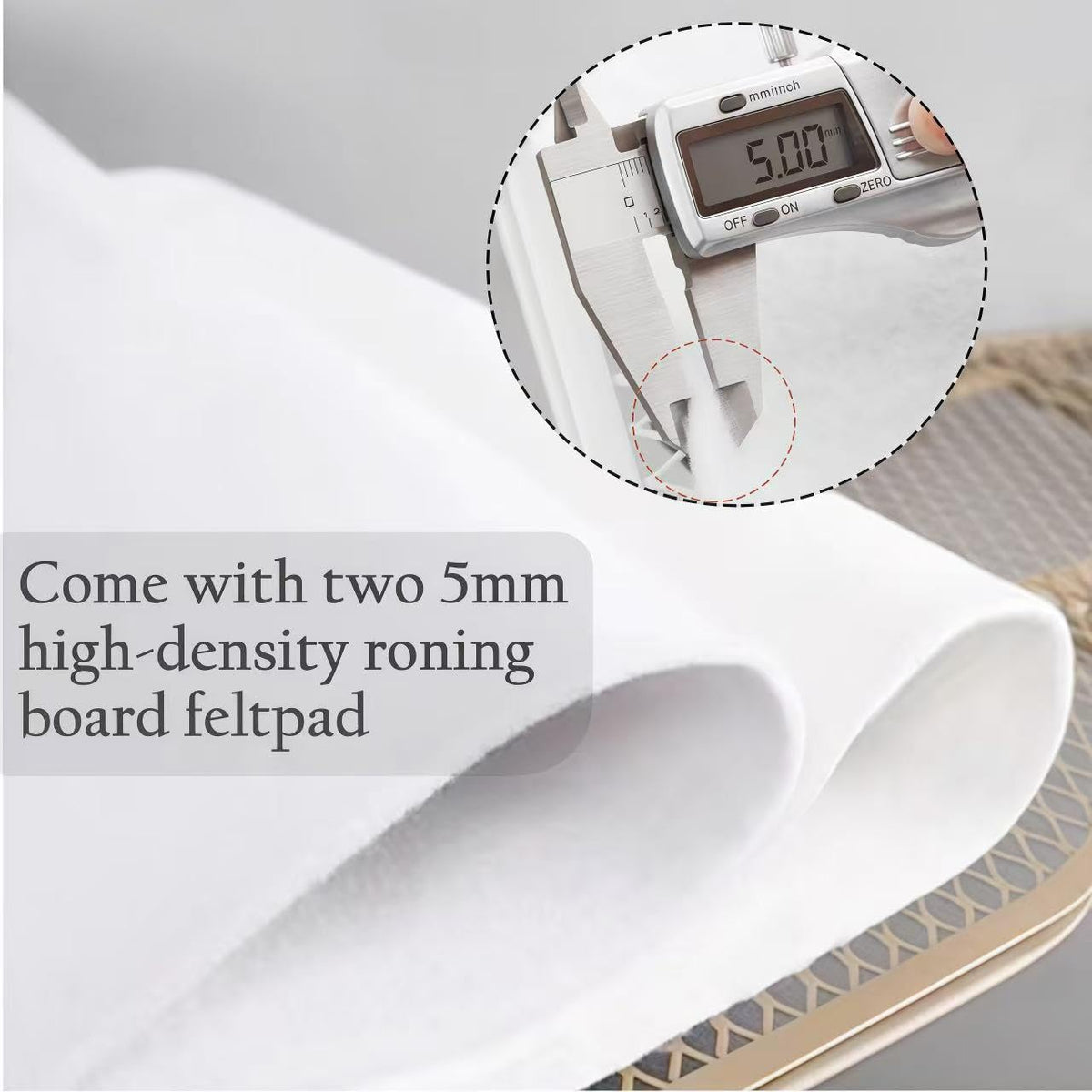 Ironing Board Cover with Two 5MM Thick Feltpads