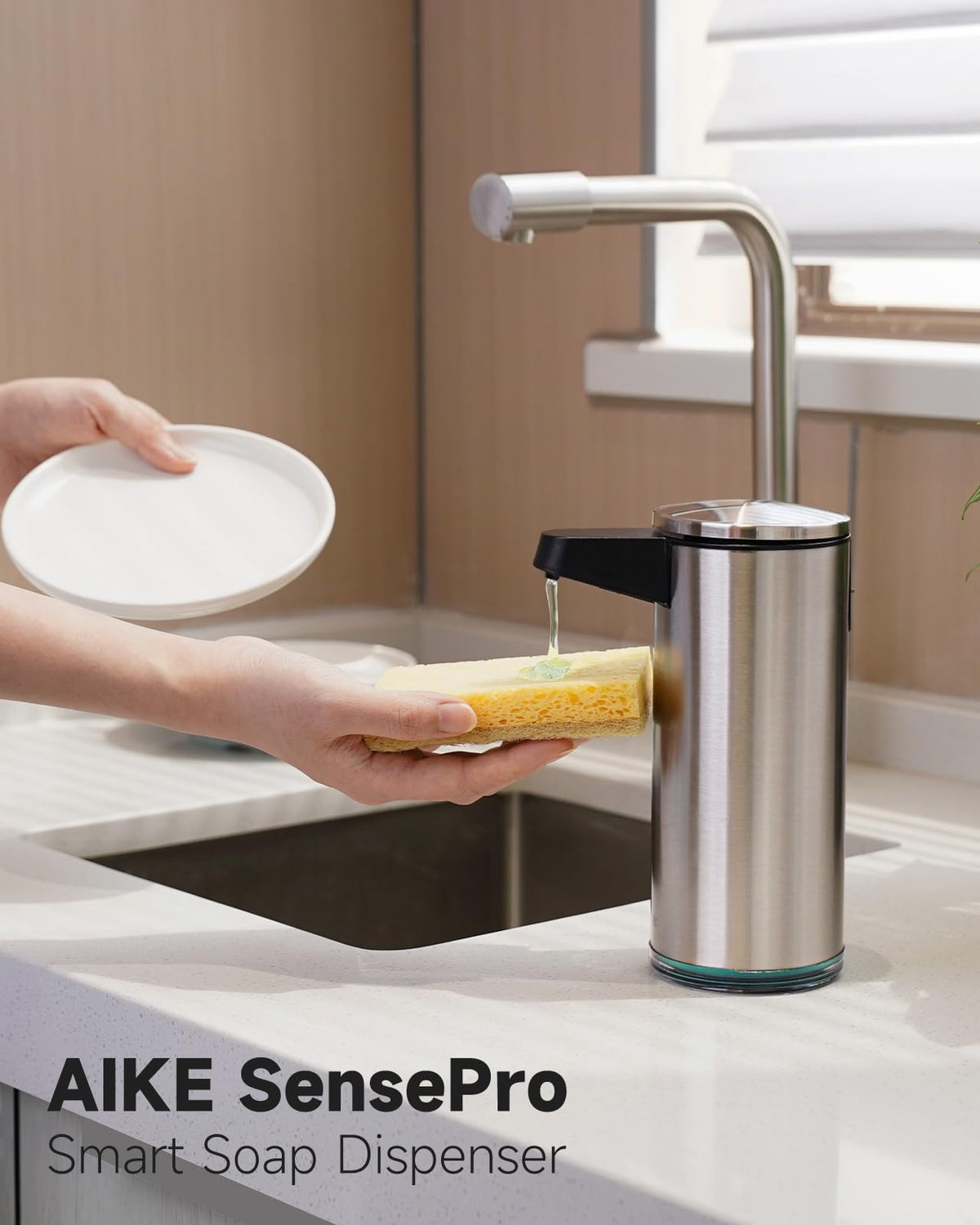SensePro Automatic Soap Dispenser 12.8oz Spot Resist Stainless Finish