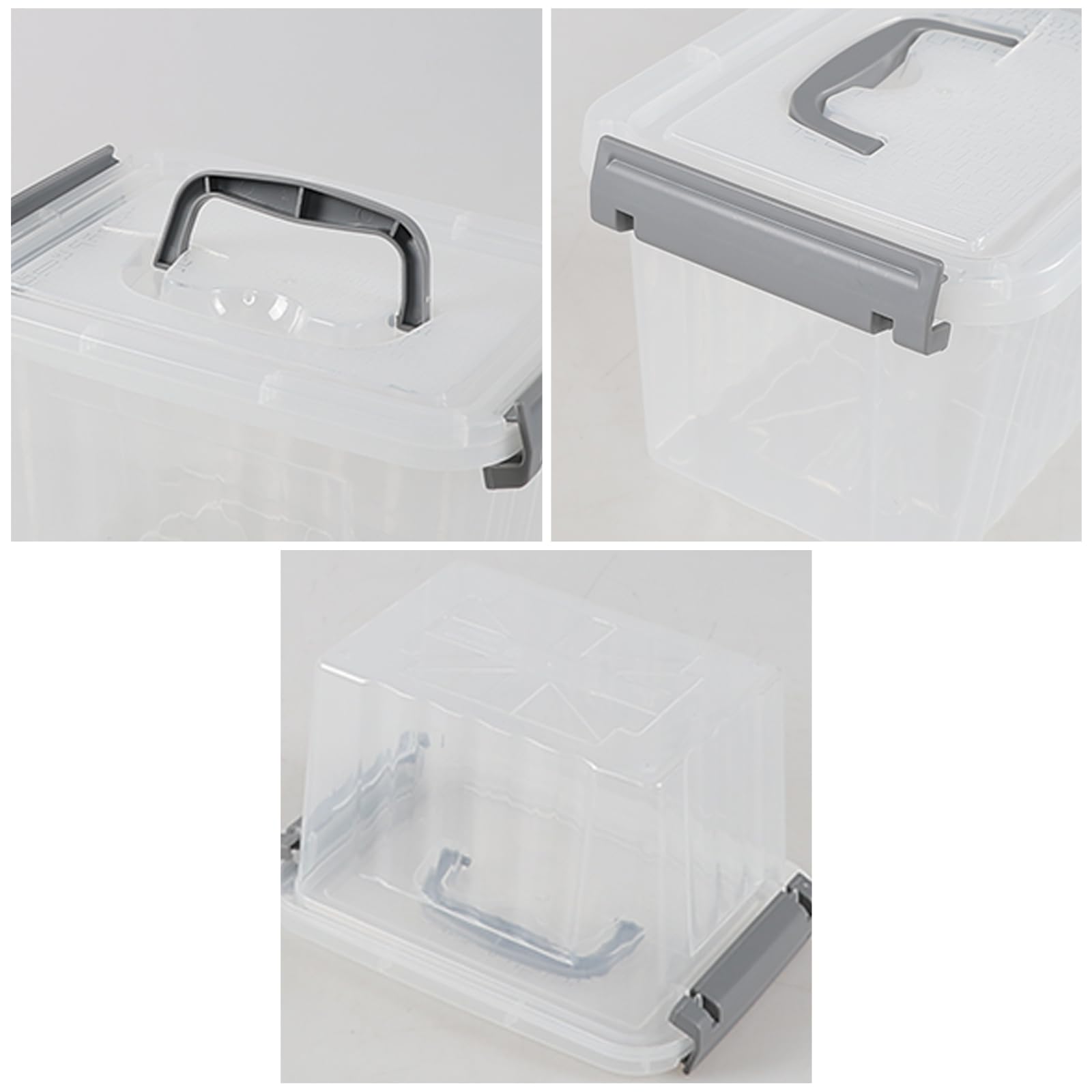 3 L Small Clear Storage Latch Box (6 Count)