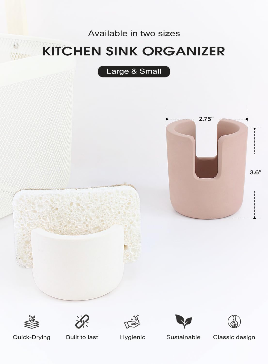 Stone Sponge Holder for Countertop Organizer