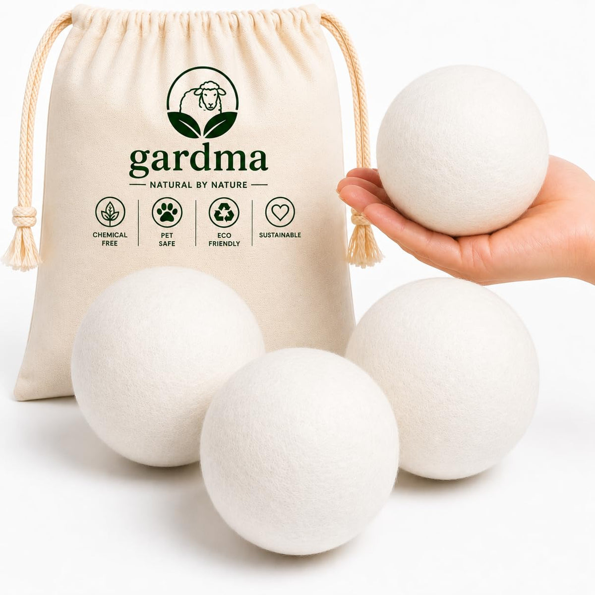 Wool Dryer Balls XL 4 (4 Count)