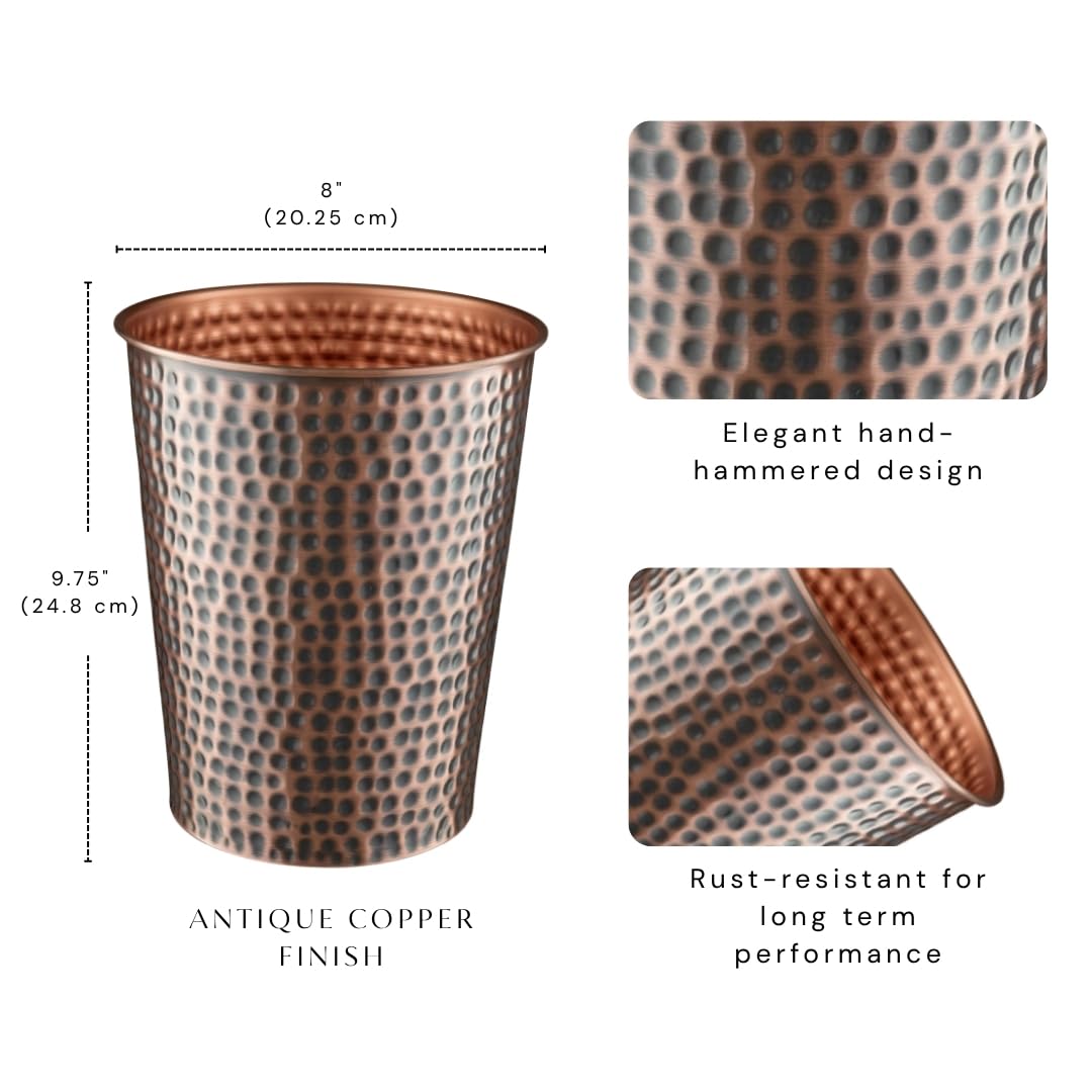 Metal Bathroom Trash Can
