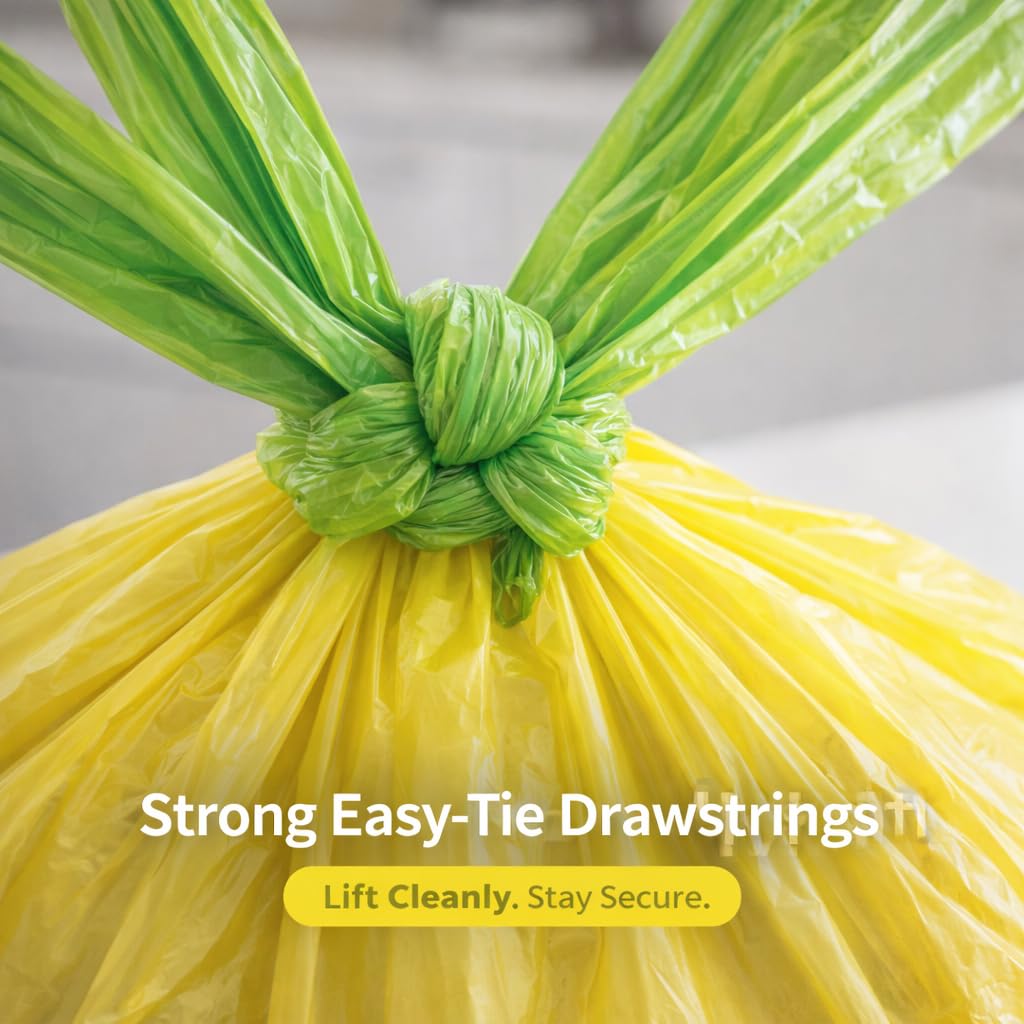 13 Gallon Biodegradable Trash Bags with Drawstring (75 Count)