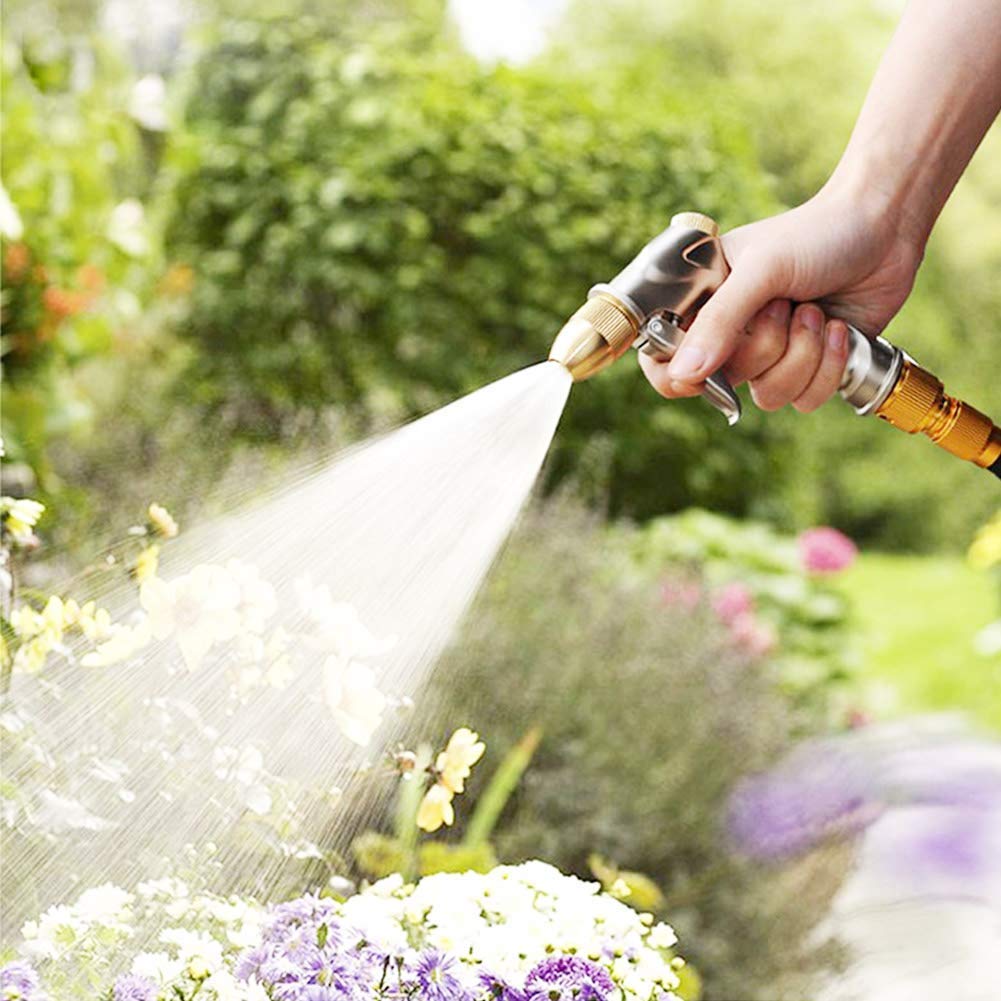 Upgraded 100% Metal Garden Hose Nozzle Heavy Duty