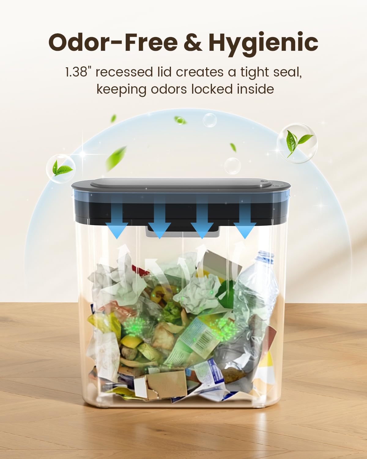 5 Gallon Automatic Bathroom Trash Can with Lid