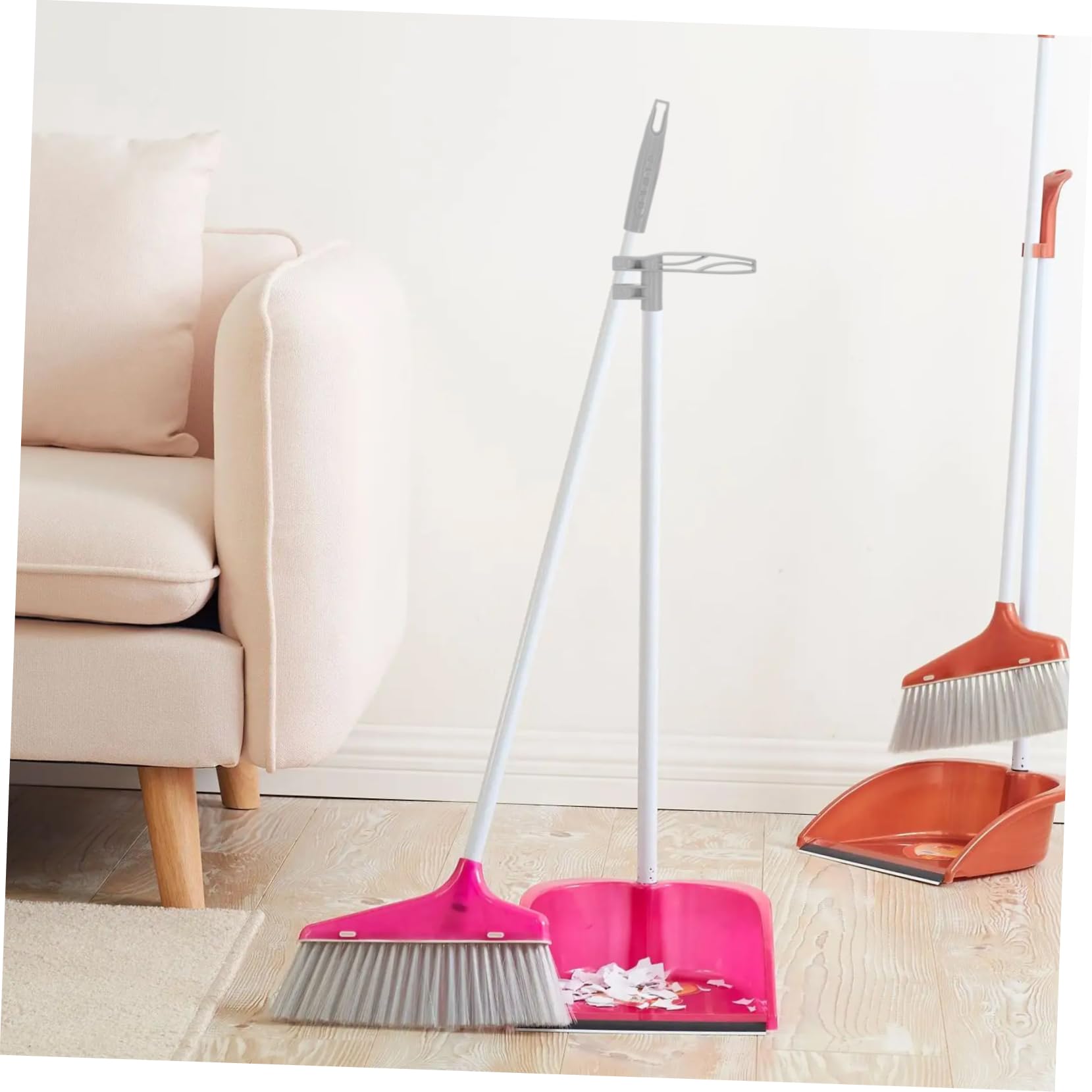 Broom Handle Grip Replacement for Dustpan and Sweeping Tools Easy to Install Plastic Rod Accessories Compatible with Household Brooms and Dusters Convenient Detachable Design