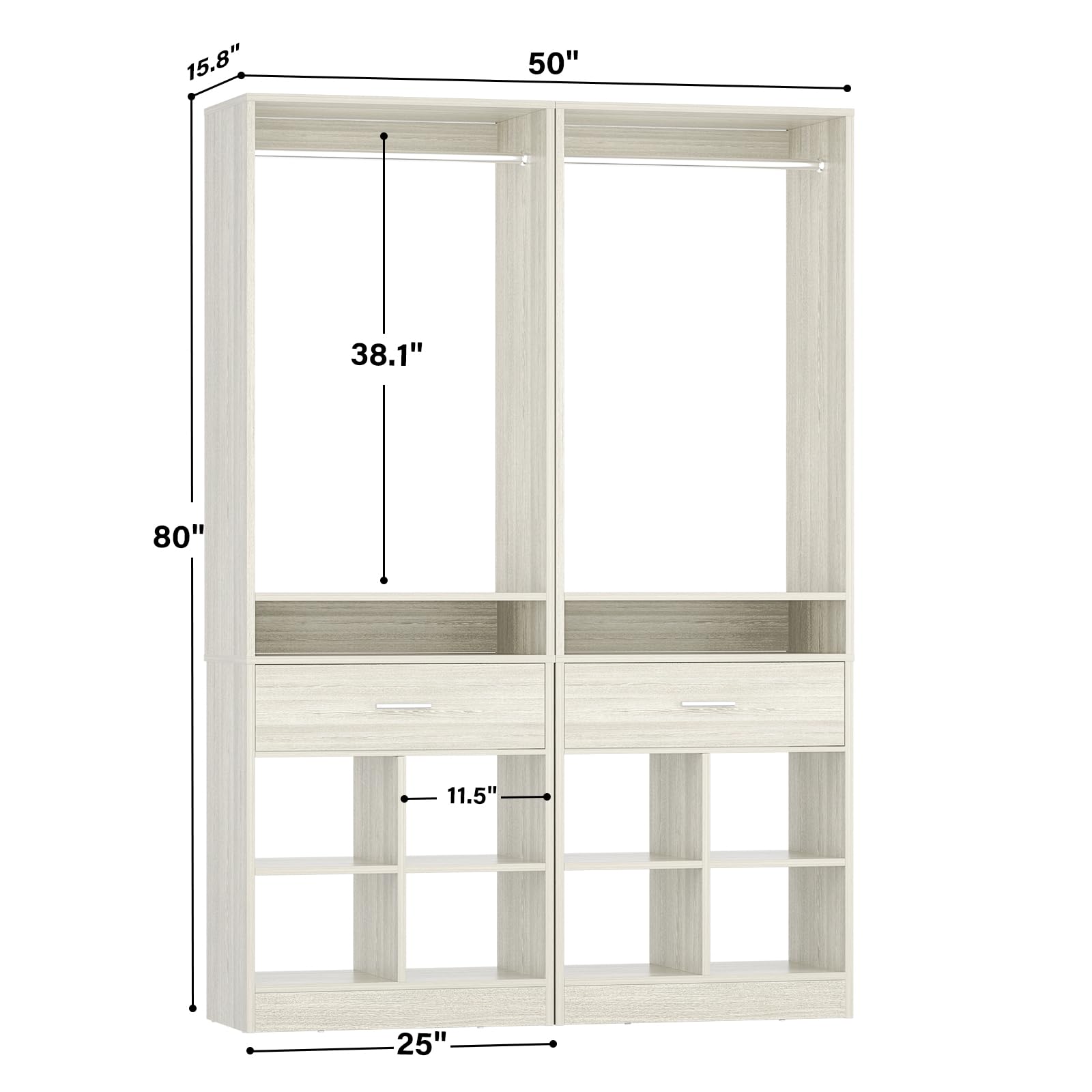 50" Closet System
