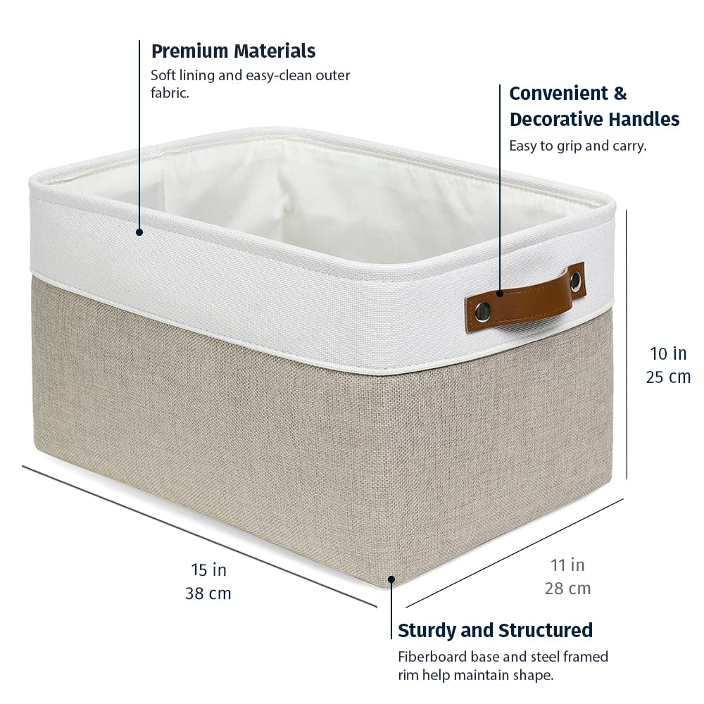 15x11in Canvas Storage Baskets 3 Pack (3 Count)